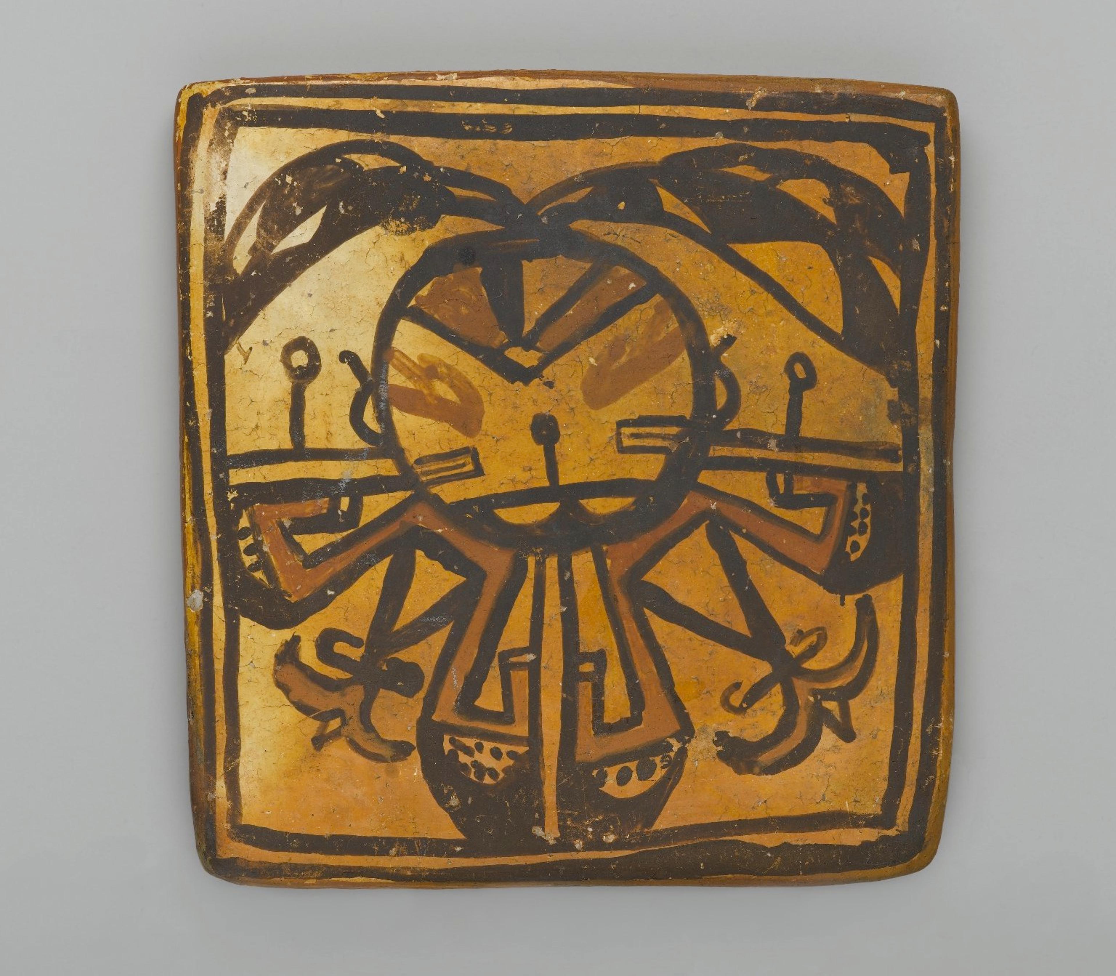 Unknown artist (Hopi Pueblo, Arizona). Tile, late 19th–early 20th century. Clay, slip, 33⁄8 x 3 in. (8.5 × 7.6 cm). Brooklyn Museum, Brooklyn Museum Collection, X1047.7