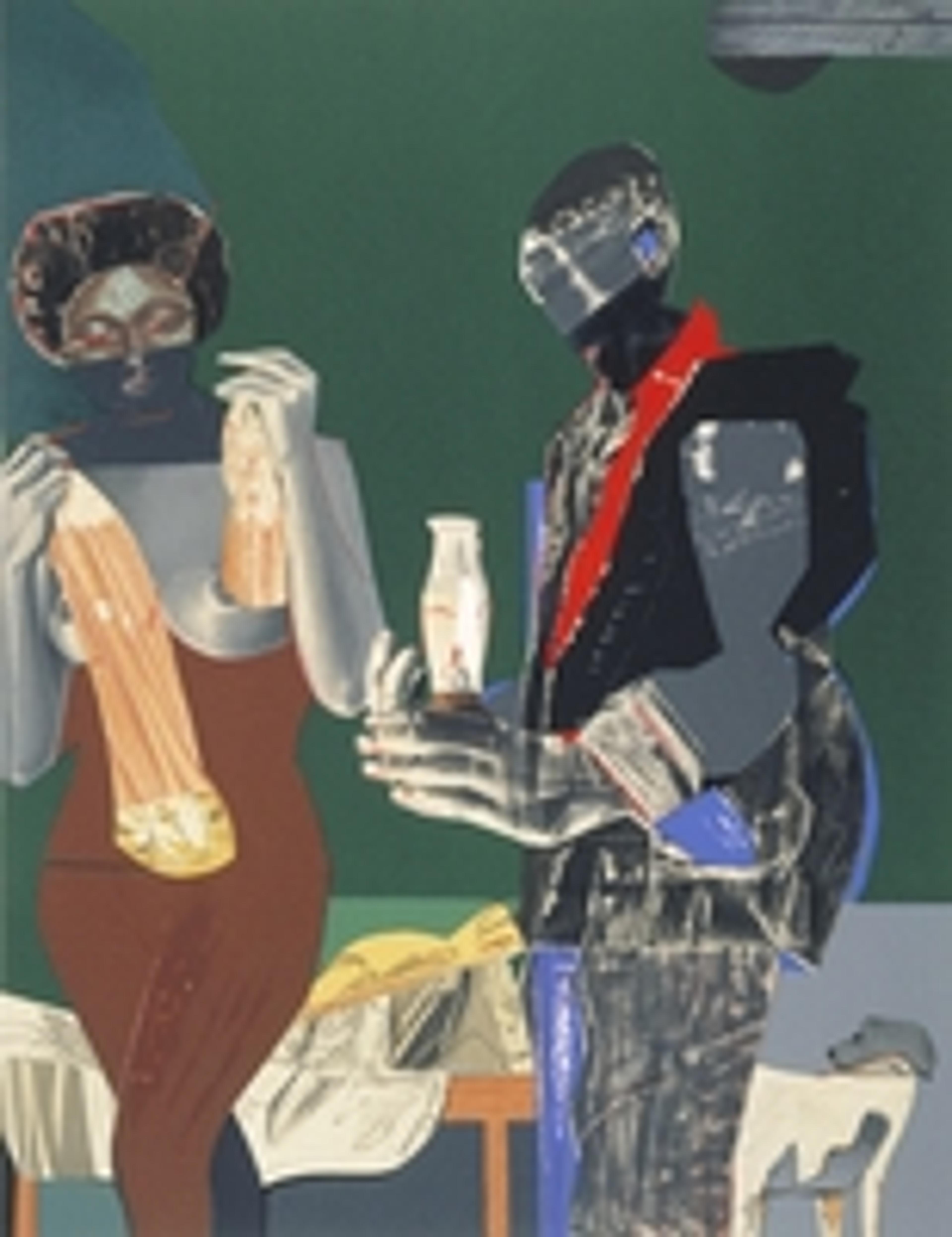 Romare Bearden (American, 1914–1988). Before the First Whistle, 1972–73. Screenprint. Brooklyn Museum, Gift of Dr. and Mrs. Samuel S. Mandel