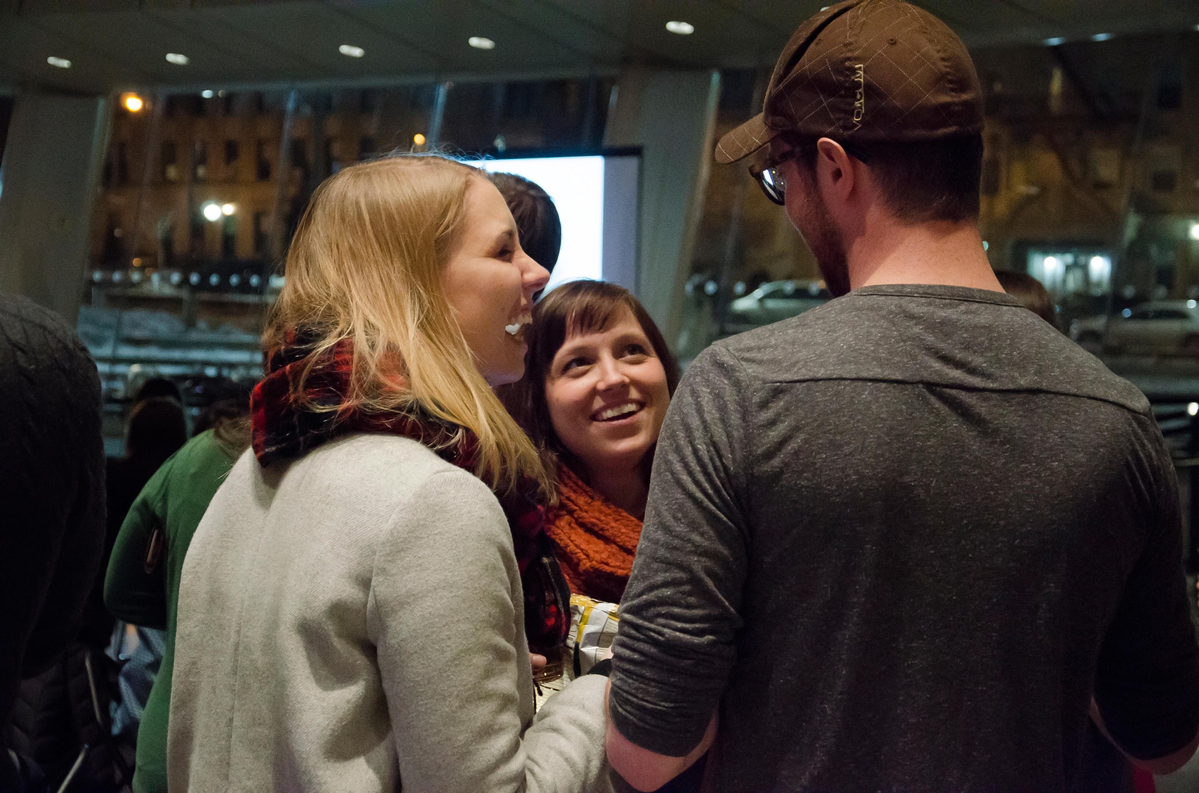 Visitors at Art History Happy Hour. Photo by Khamaali Vernon