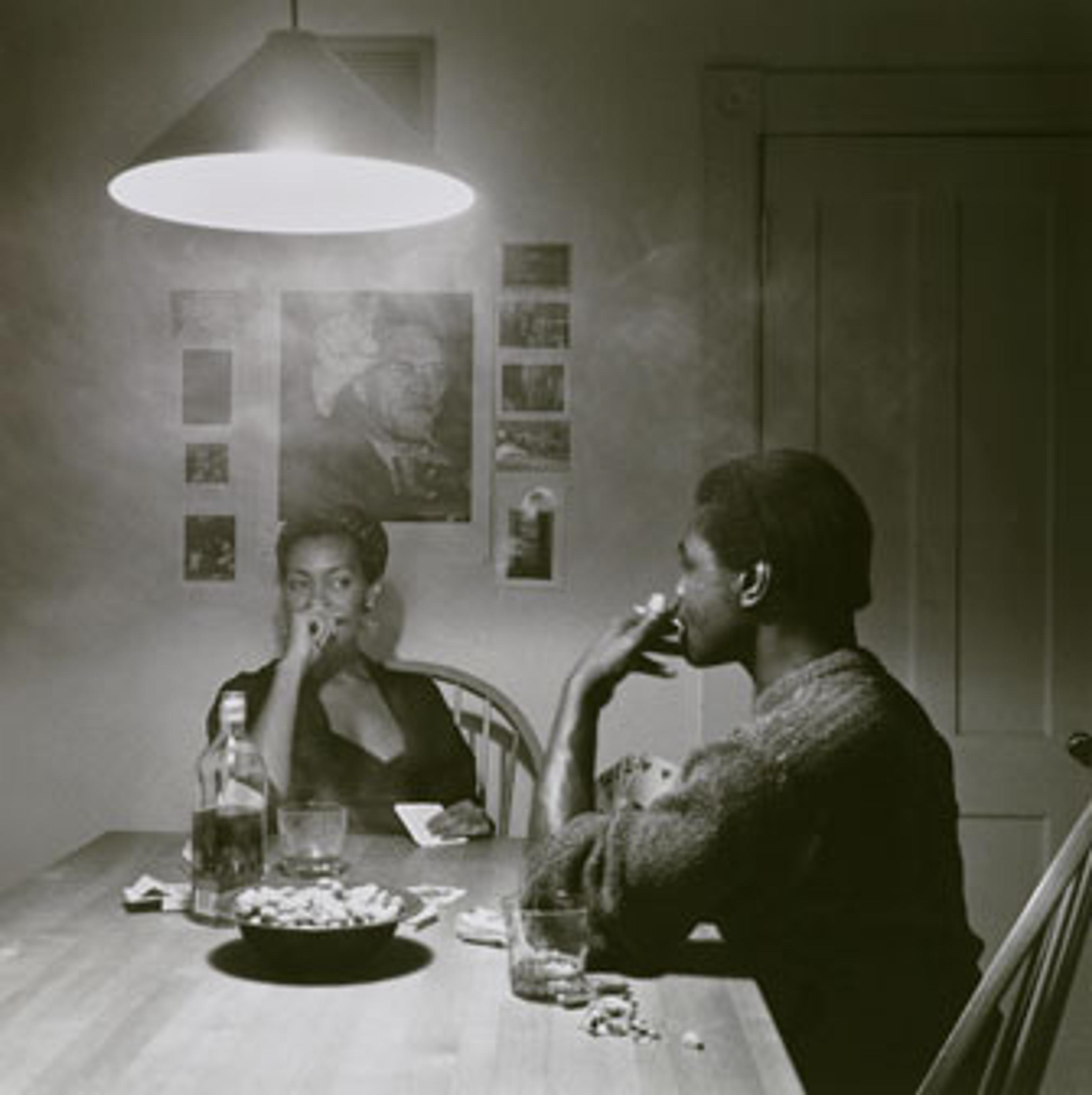 Carrie Mae Weems (American, b. 1953). Untitled (Man Smoking/Malcolm X), from the Kitchen Table series, 1990. Gelatin silver print, edition 5 of 5. Brooklyn Museum, Caroline A. L. Pratt Fund, 1991.168