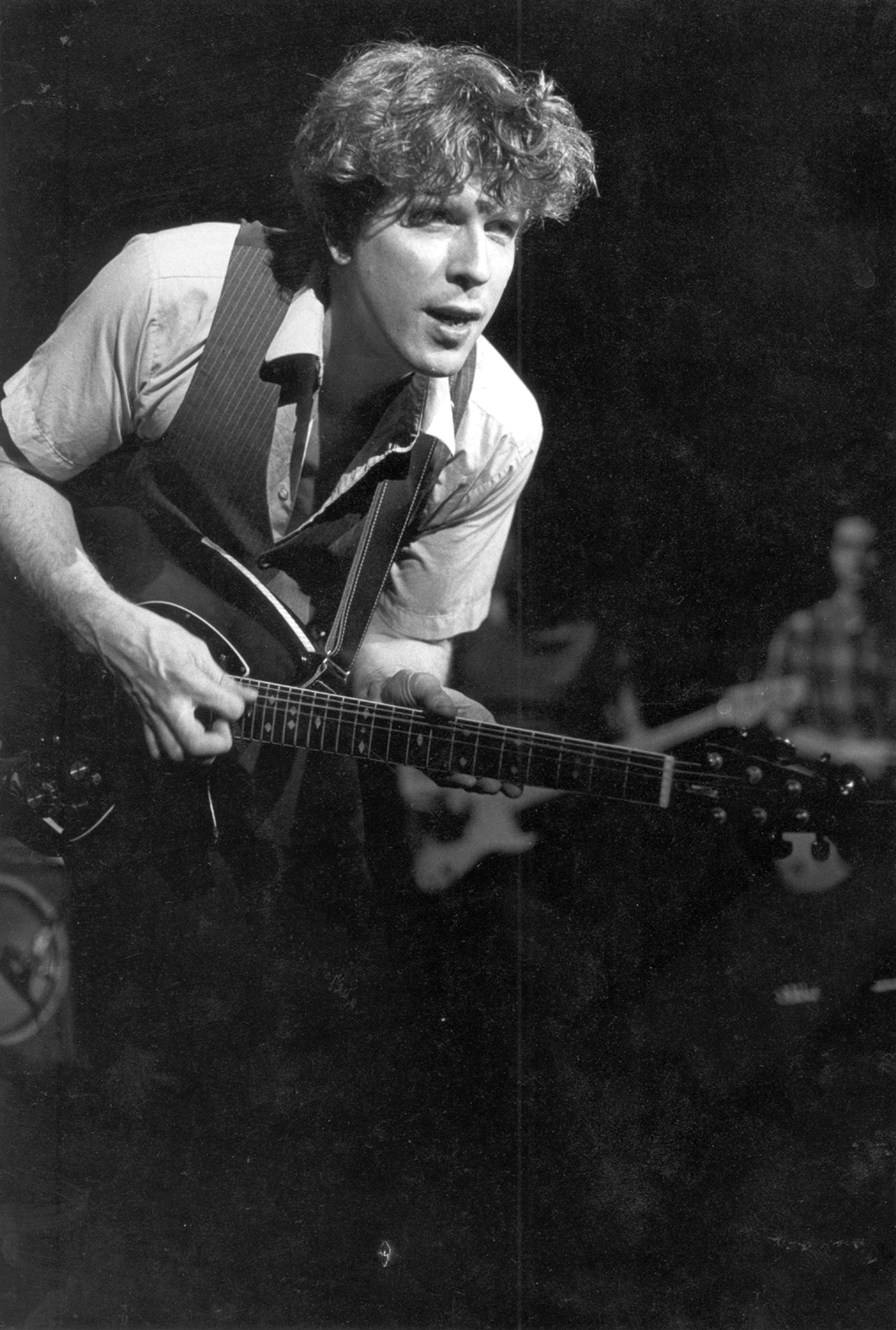 Rhys Chatham at 8 B.C., 1987. Photo by Corey Pearson