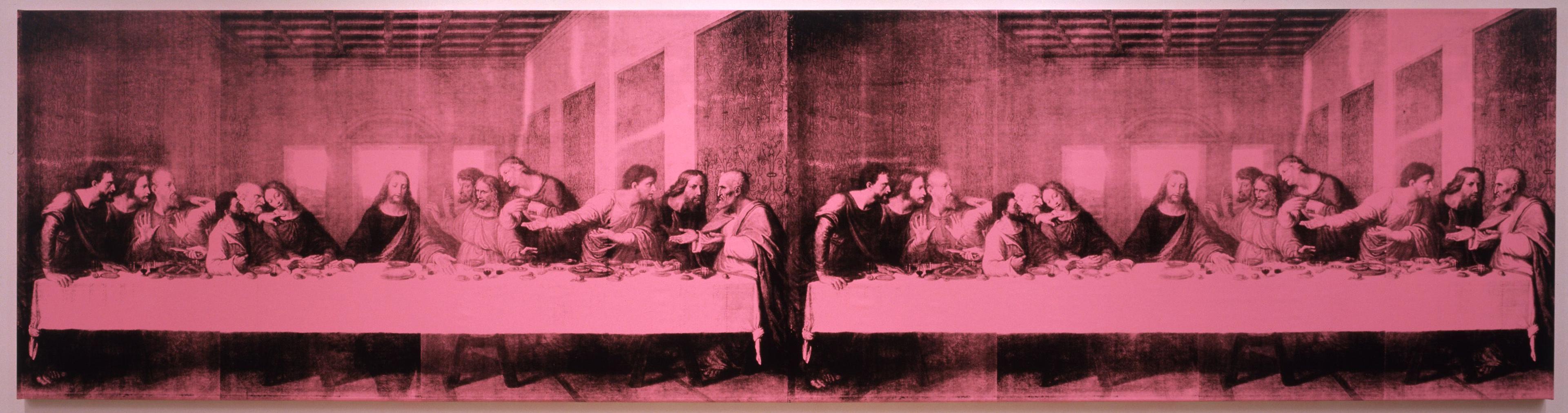 Andy Warhol (American, 1928–1987). <i>The Last Supper</i>, 1986. Acrylic and silkscreen ink on linen, 78 × 306 × 2 in. (198.1 × 777.2 × 5.1 cm). The Andy Warhol Museum, Pittsburgh; Founding Collection, Contribution The Andy Warhol Foundation for the Visual Arts, Inc., 1998.1.355. © 2021 The Andy Warhol Foundation for the Visual Arts, Inc. / Licensed by Artists Rights Society (ARS), New York