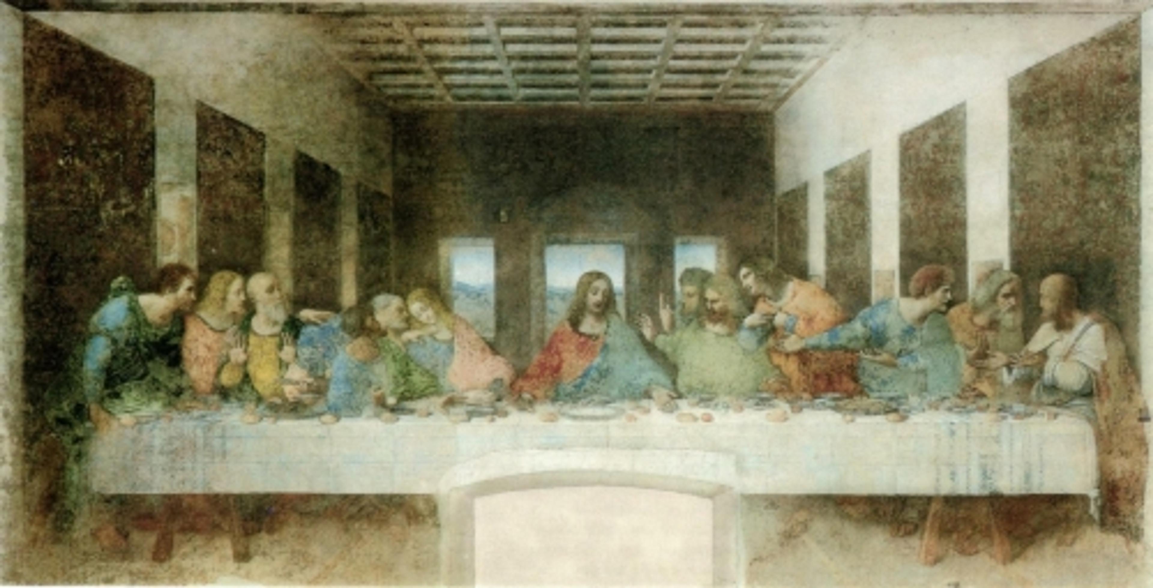 Leonardo da Vinci (Italian, 1452–1519). <i>The Last Supper</i>, 1495–98. Tempera on plaster. Santa Maria delle Grazia, Milan, Italy