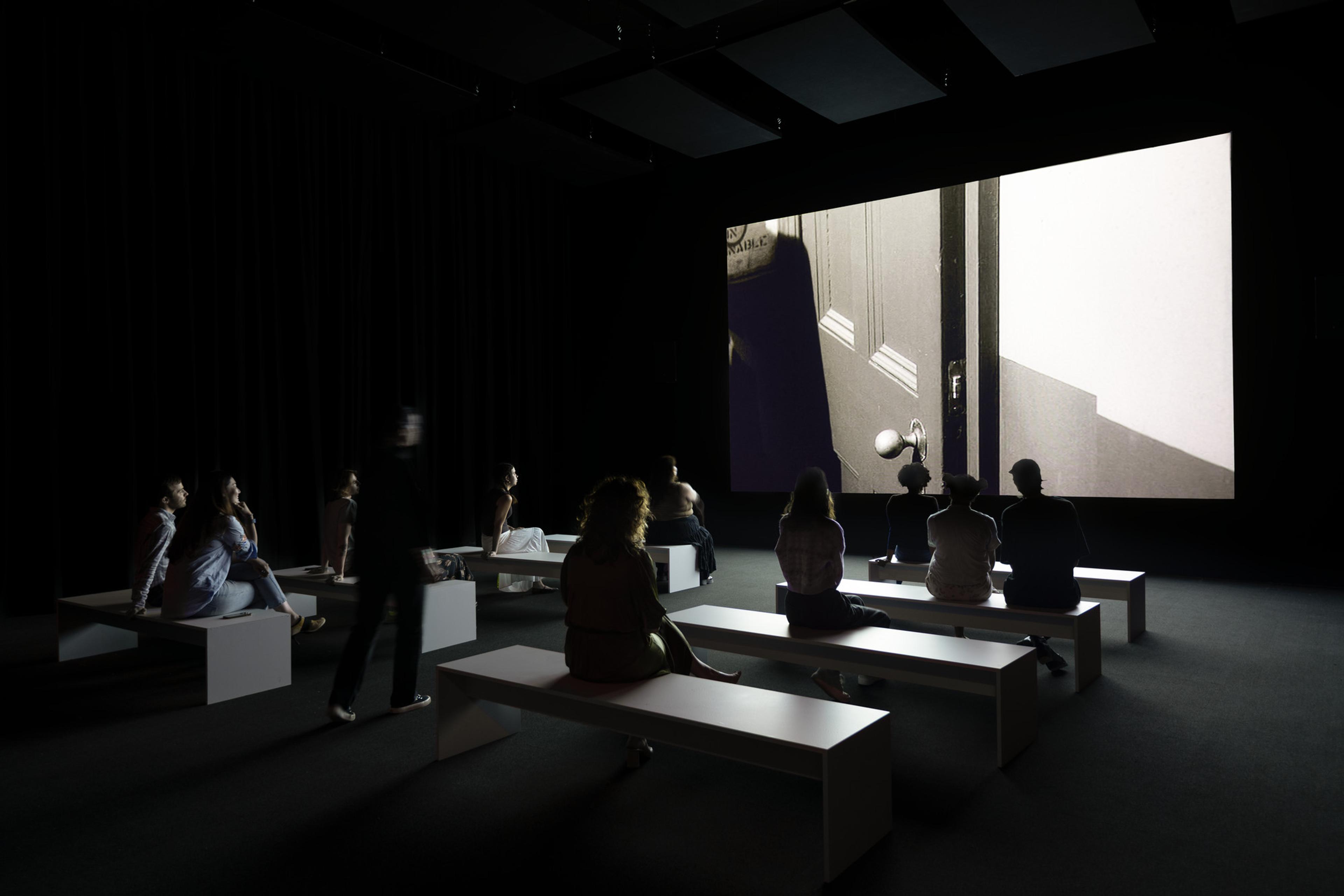 Installation view, <i>Christian Marclay: Doors</i>. Brooklyn Museum, June 13, 2025–April 12, 2026. © Christian Marclay. (Photo: Paula Abreu Pita)