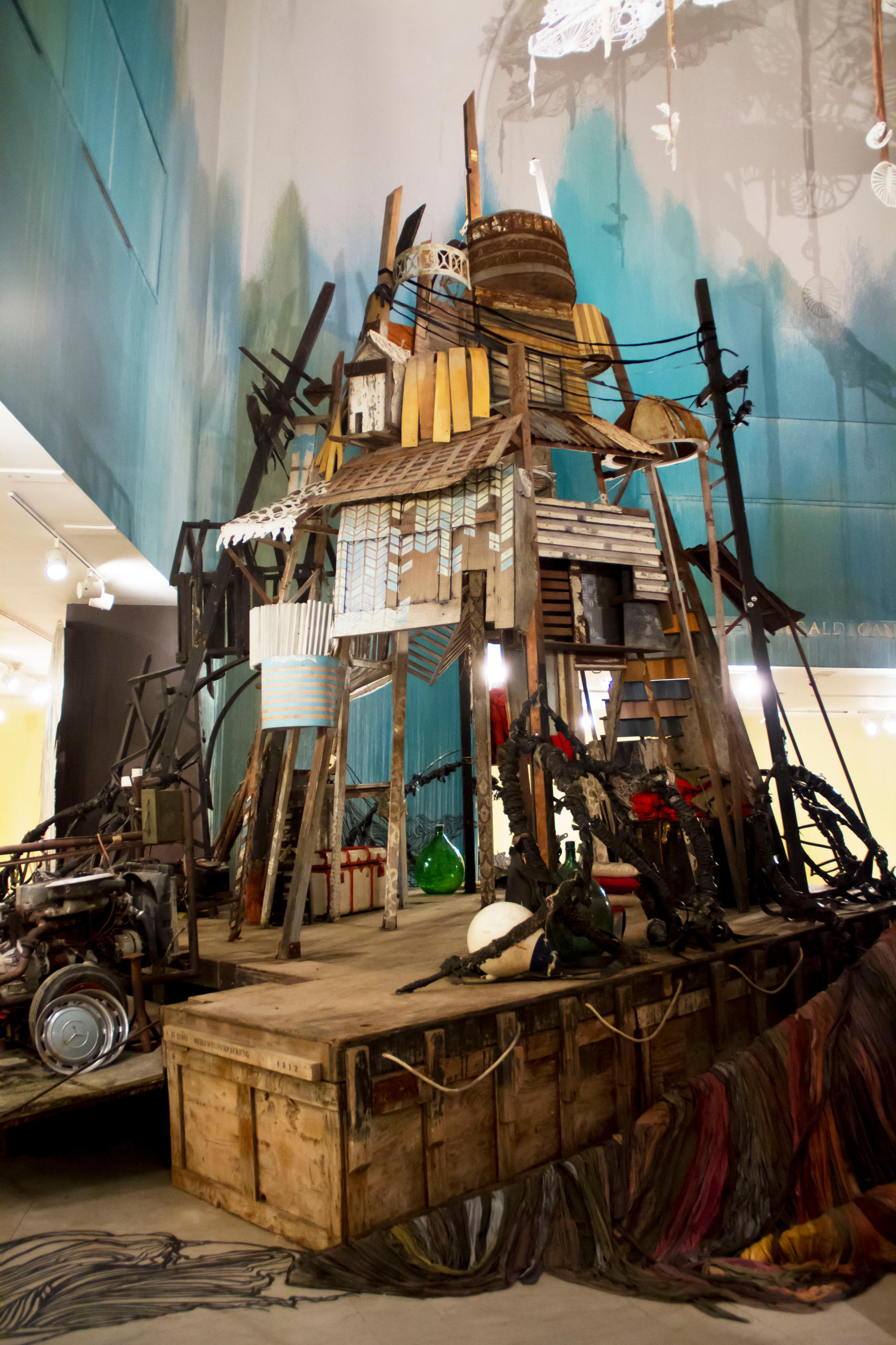 Swoon (American, b. 1978). Swoon: Submerged Motherlands, 2014. Brooklyn Museum photograph