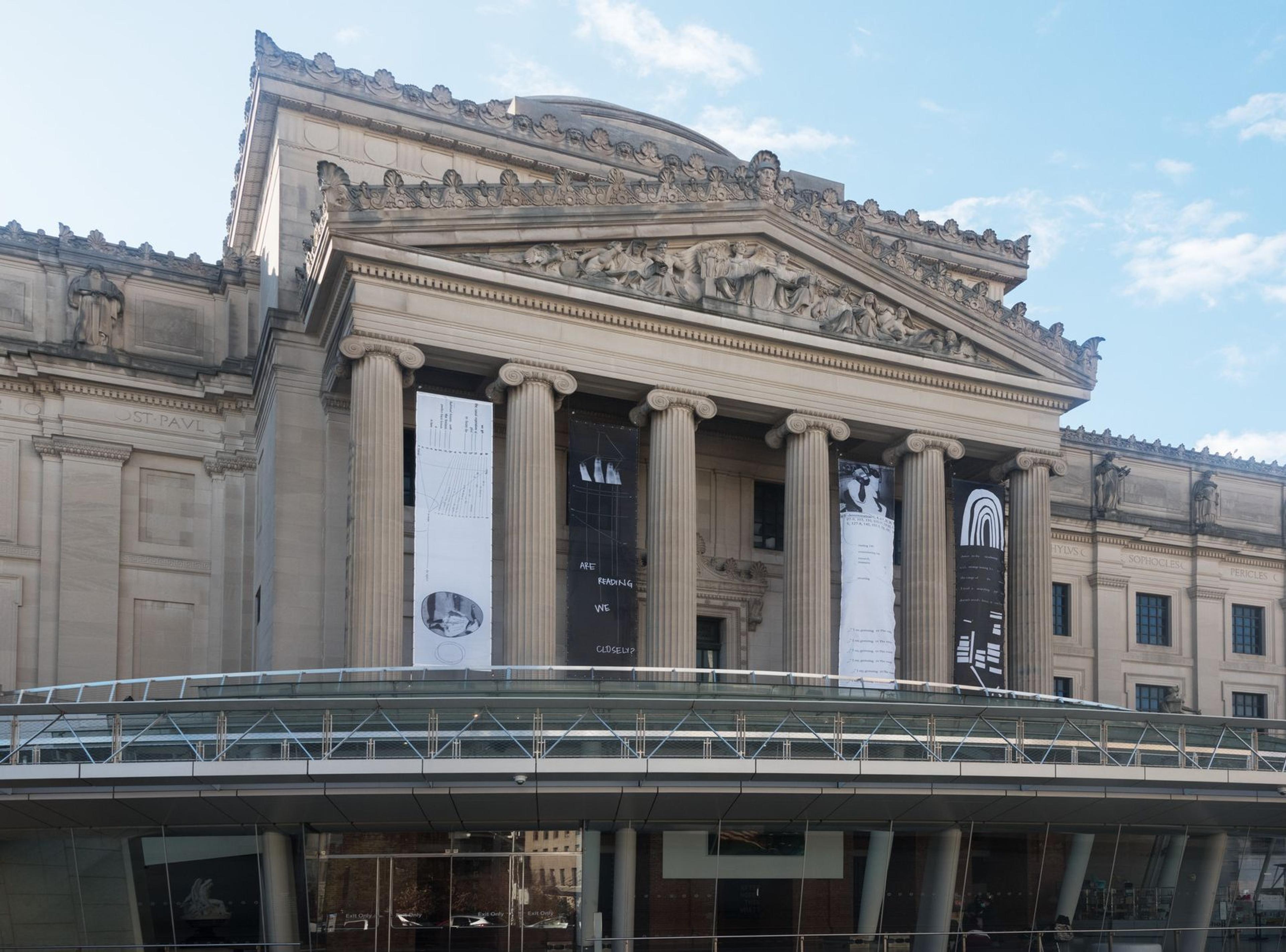 Installation view, Kameelah Janan Rasheed: Are We Reading Closely? Brooklyn Museum, November 11, 2020—January 10, 2021. (Photo: Jonathan Dorado)