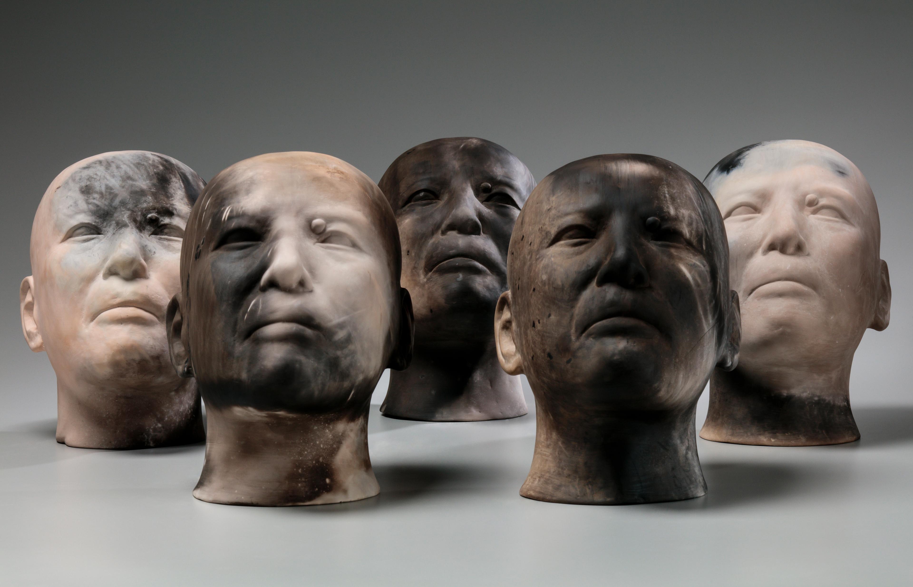 Kondō Takahiro (Japanese, born 1958). <i>Reflection: TK Self Portraits</i>, 2010. Glazed porcelain, each piece, 9 7/16 × 6 7/8 × 9 7/16 in. (24 × 17.5 × 24 cm). Carol and Jeffrey Horvitz Collection. © Kondō Takahiro. (Photo: Richard P. Goodbody and John Morgan)