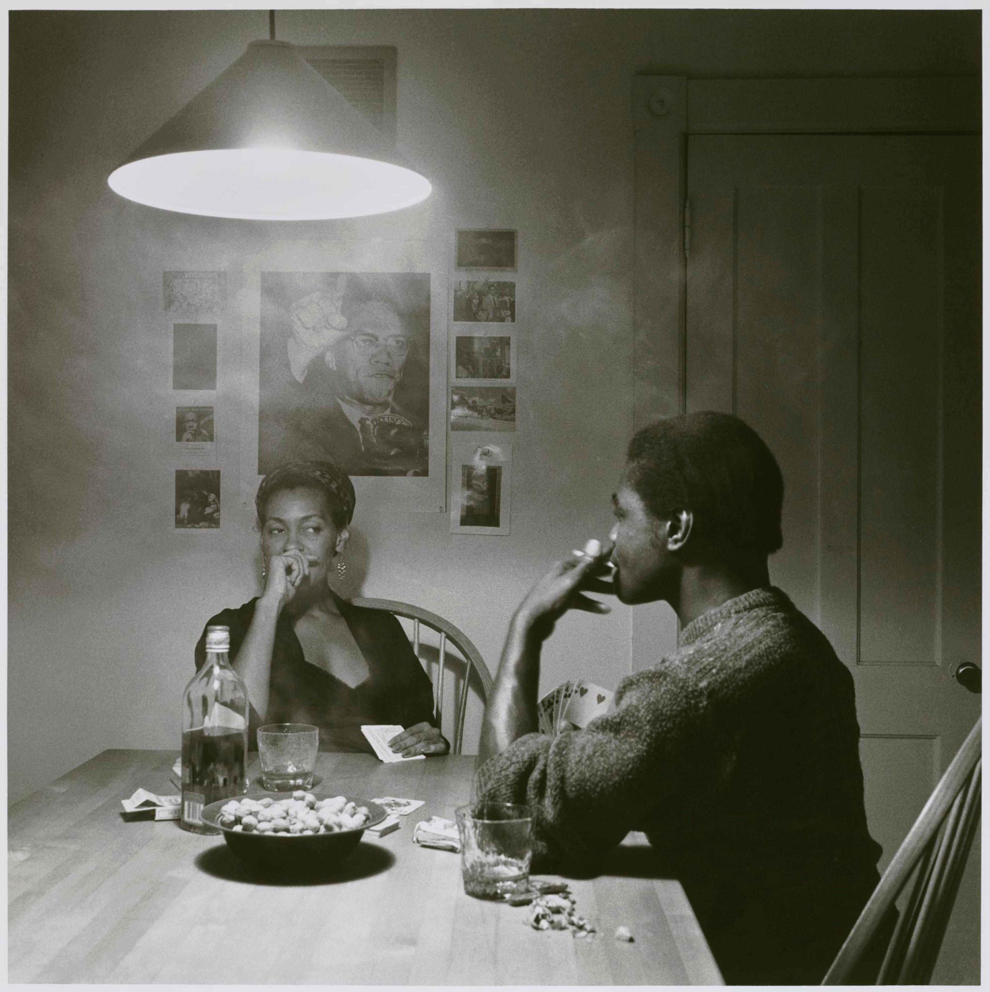 Carrie Mae Weems (born Portland, Oregon, 1953). Untitled (Man Smoking/Malcolm X), from the Kitchen Table series, 1990. Gelatin silver photograph, 311/4 x 307/8 in. (79.4 x 78.4cm). Brooklyn Museum; Caroline A.L. Pratt Fund, 1991.168. © Carrie Mae Weems. (Photo: Sarah DeSantis, Brooklyn Museum)