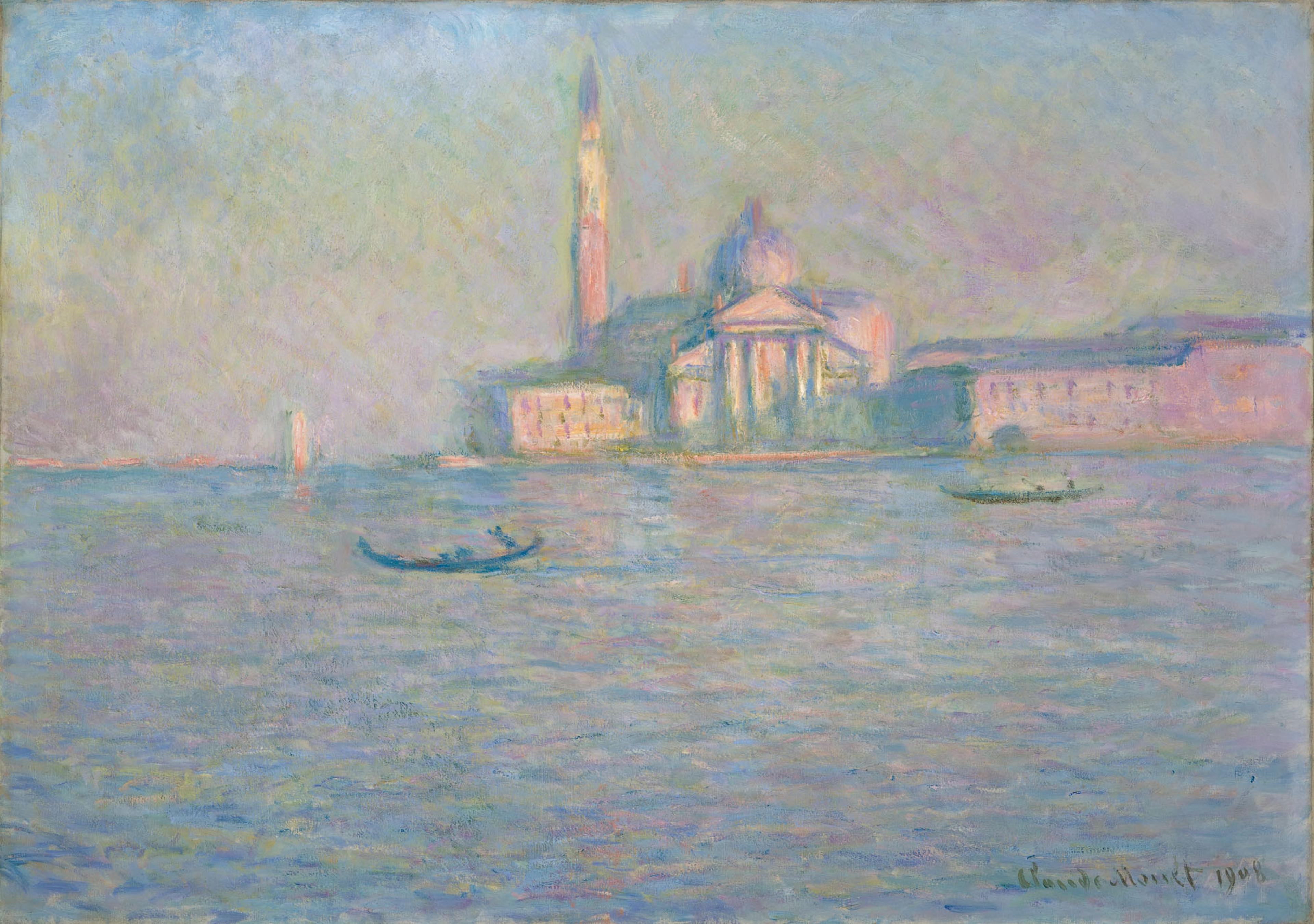 Claude Monet. <i>The Church of San Giorgio Maggiore, Venice</i>, 1908. Oil on canvas. Indianapolis Museum of Art at Newfields, The Lockton Collection, 70.76