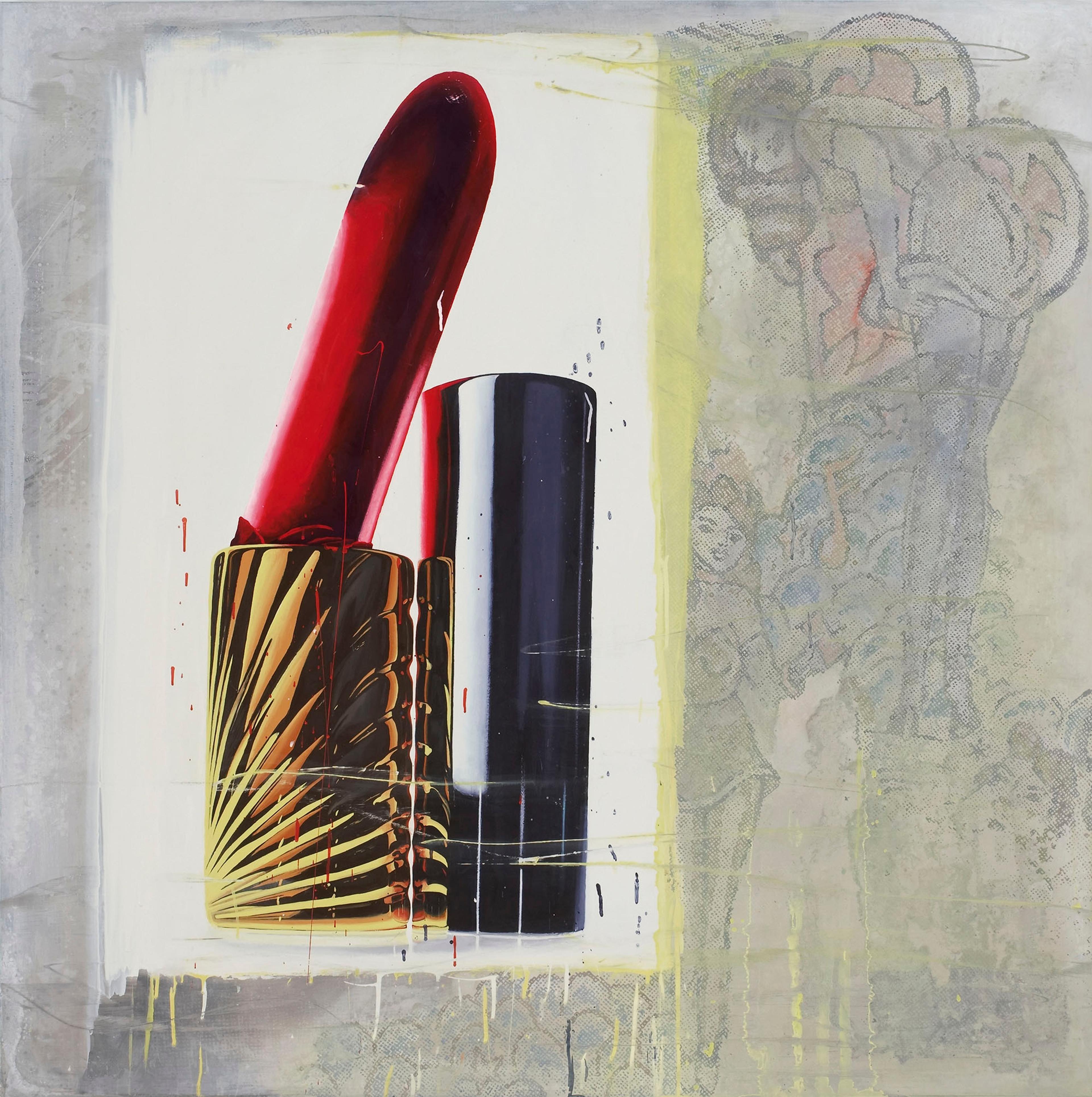 Marilyn Minter (American, born 1948). Rouge Baiser, 1994. Enamel on metal, 48 x 48 in. (121.9 x 121.9 cm). Courtesy of the artist and Salon 94, New York