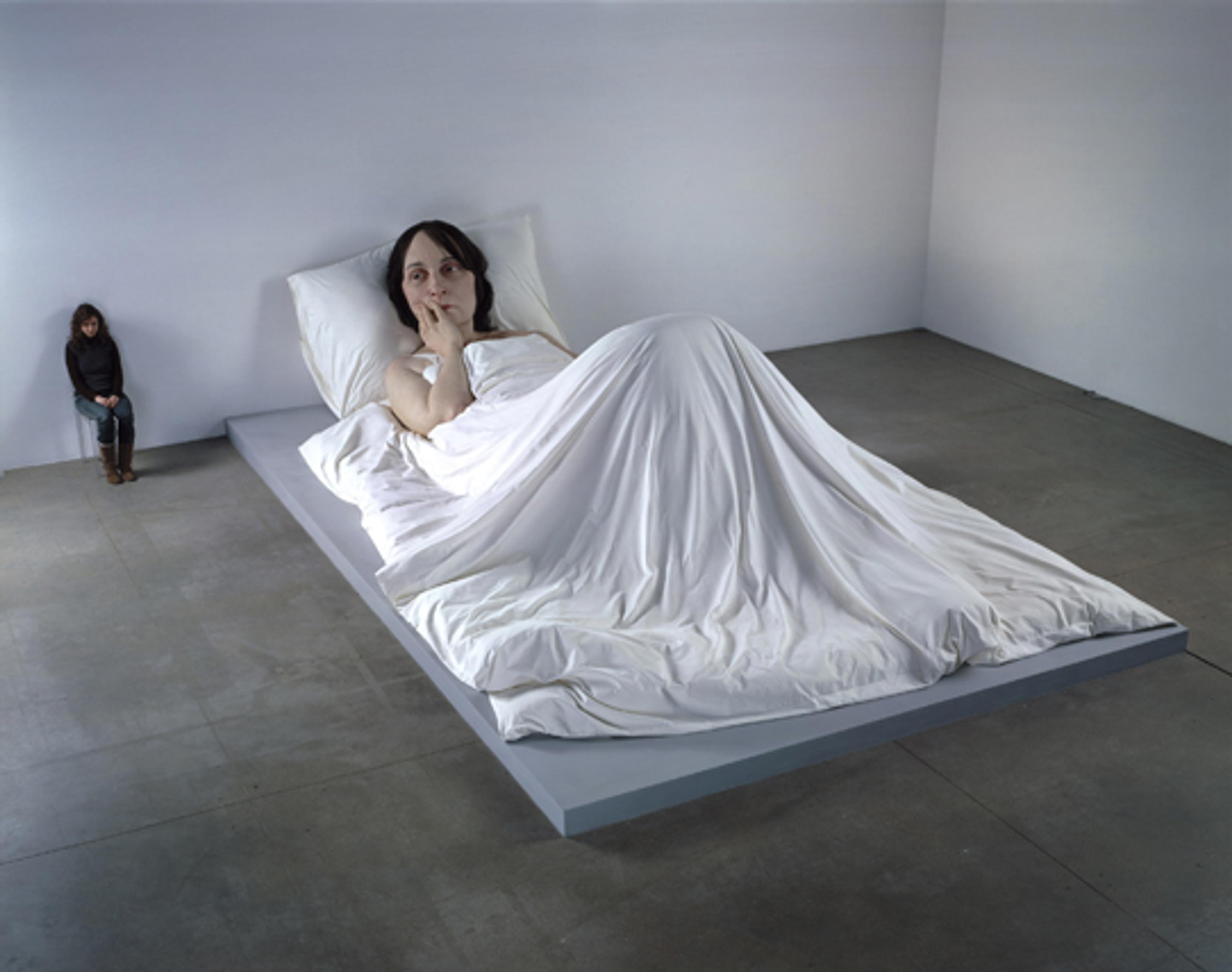 Ron Mueck (Australian, b. 1958). In Bed, 2005. Mixed media, 633⁄4 x 2557⁄8 x 1551⁄2 in. (161.9 × 649.9 × 395 cm). Private Collection