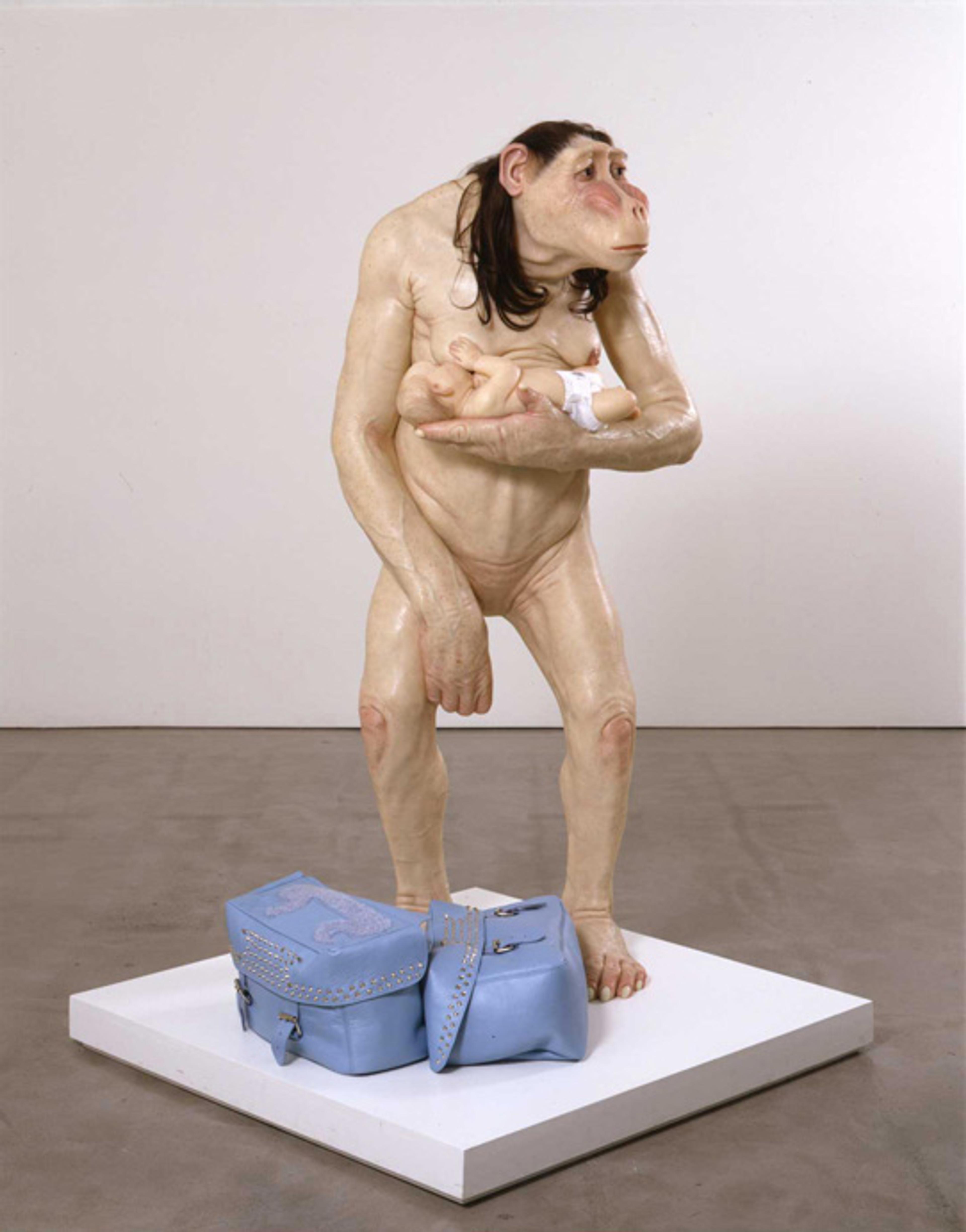 Patricia Piccinini (Australia, b. 1965). Big Mother, 2005. Silicon, fiberglass, human hair, leather, studs, and diaper. Lent by Heather and Tony Podesta Collection. © Patricia Piccinini. (Photo: Courtesy of Robert Miller Gallery, New York)