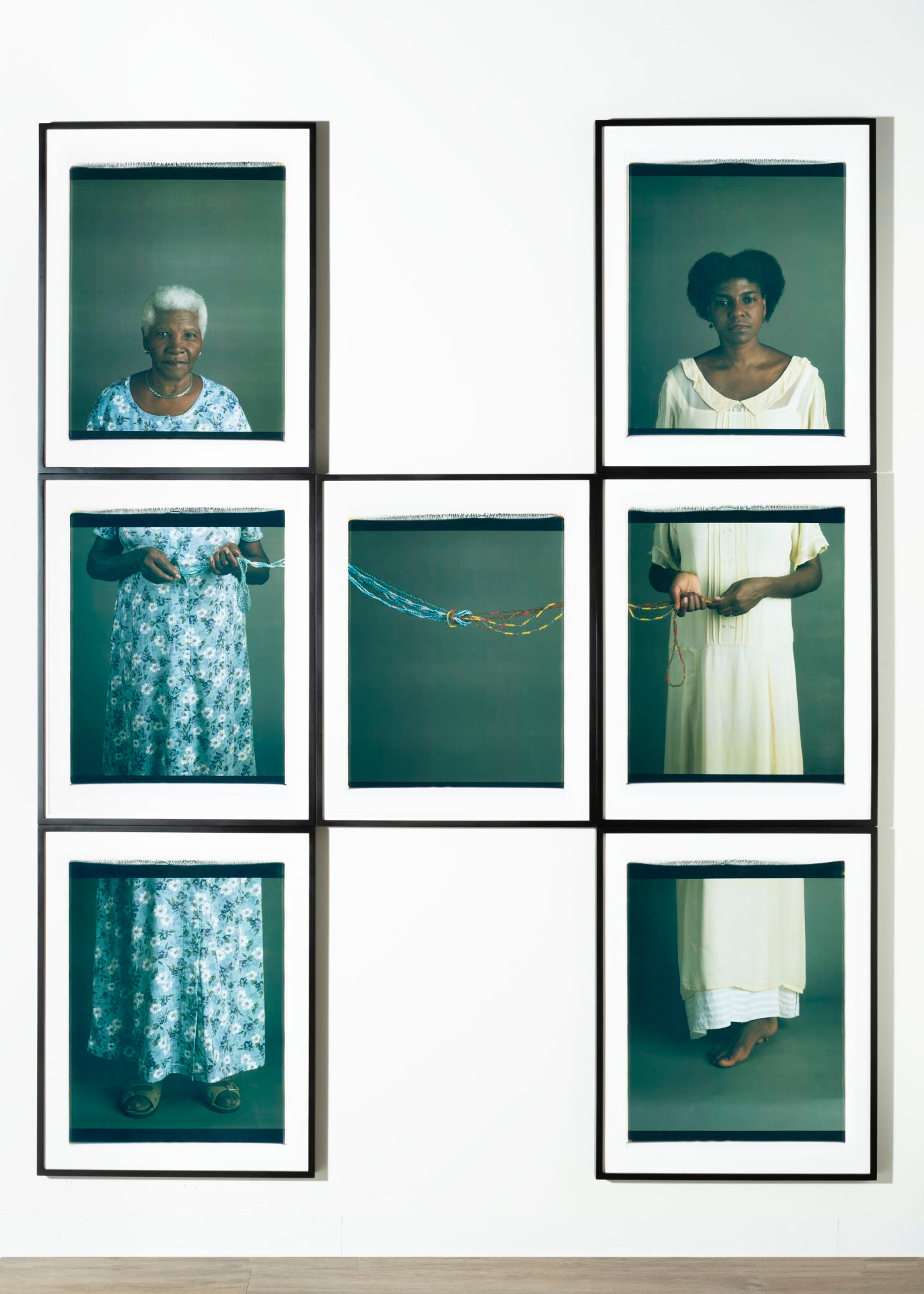 María Magdalena Campos-Pons (born Matanzas, Cuba, 1959). Replenishing, 2001. Composition of seven Polaroid Polacolor Pro photographs, framed: 29 × 25 in. (73.7 × 63.5 cm) each. Collection Pérez Art Museum Miami, museum purchase with funds provided by PAMM’s Collectors Council. © María Magdalena Campos-Pons. (Photo: courtesy of the artist)