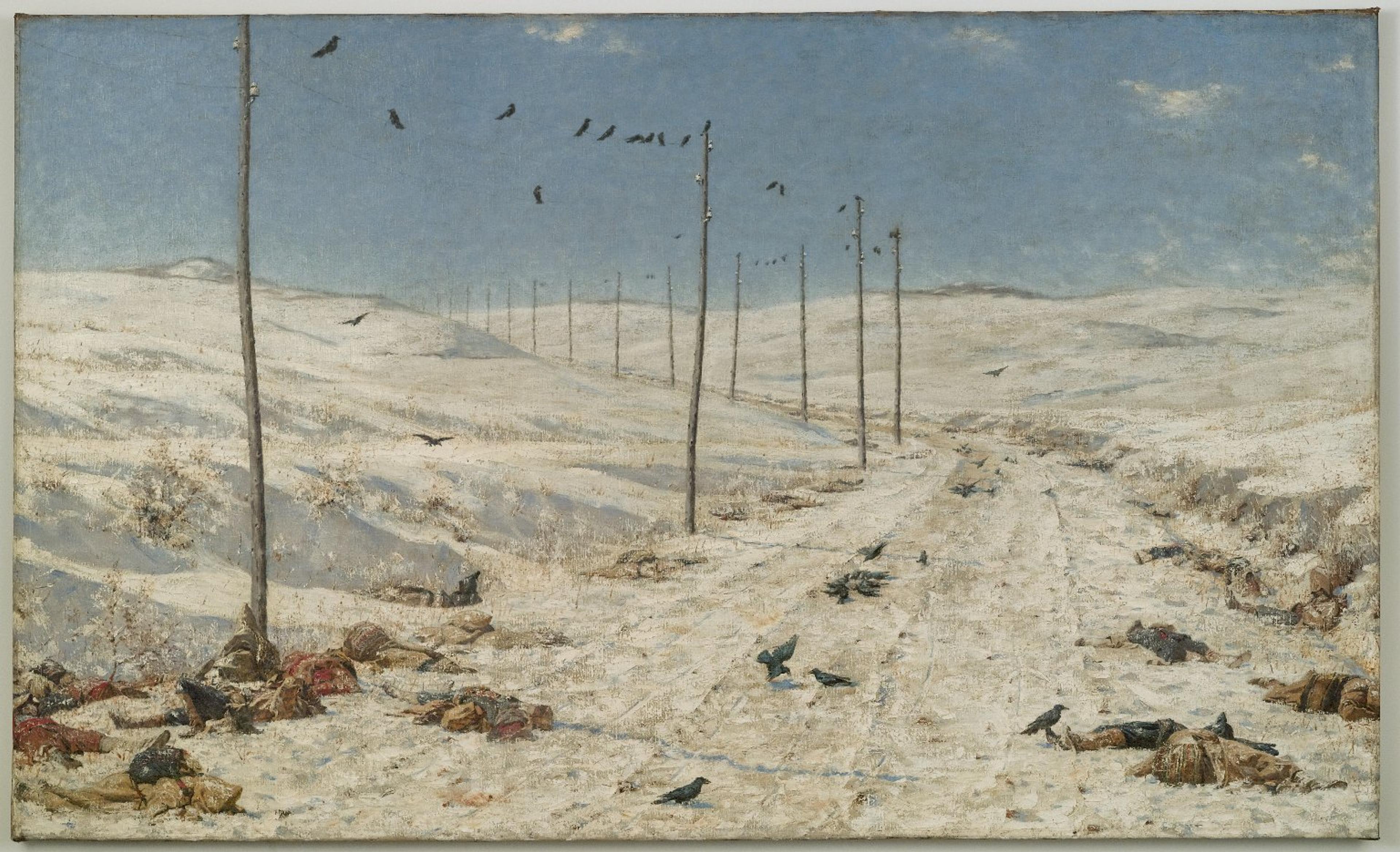 Vasili Vereshchagin (Russian, 1842–1904). The Road of the War Prisoners, 1878–79. Oil on canvas, 711⁄2 x 1101⁄2 in. (181.6 × 280.7 cm). Brooklyn Museum, Gift of Mrs. Lilla Brown in memory of her husband John W. Brown, 06.46