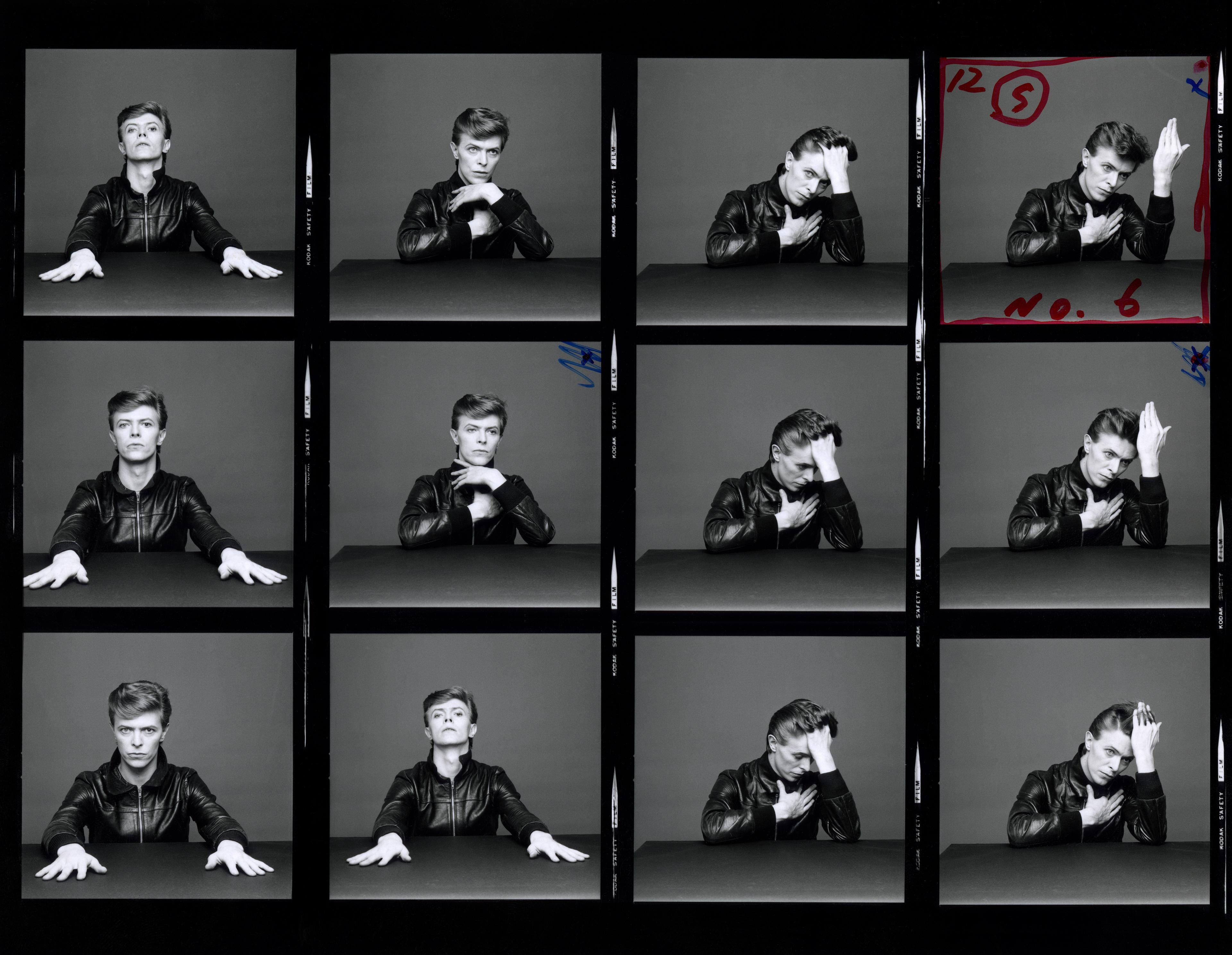 “Heroes” contact sheet, 1977. Photograph by Masayoshi Sukita. © Sukita/The David Bowie Archive