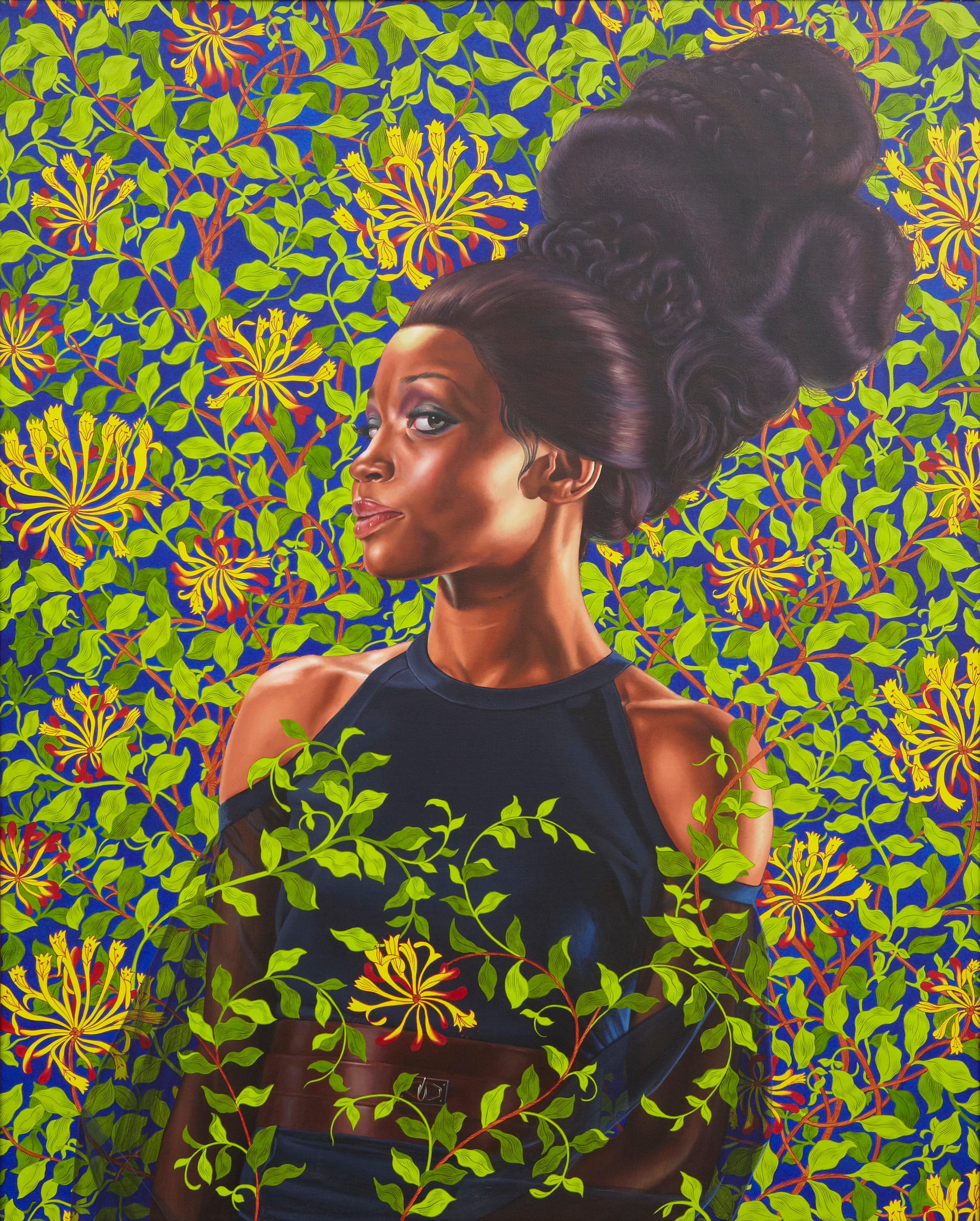 Kehinde Wiley (American, b. 1977). <i>Shantavia Beale II</i>, 2012. Oil on canvas, 60 × 48 in. (152.4 × 121.9 cm). Collection of Ana and Lenny Gravier. © Kehinde Wiley. (Photo: Jason Wyche, courtesy of Sean Kelly, New York)