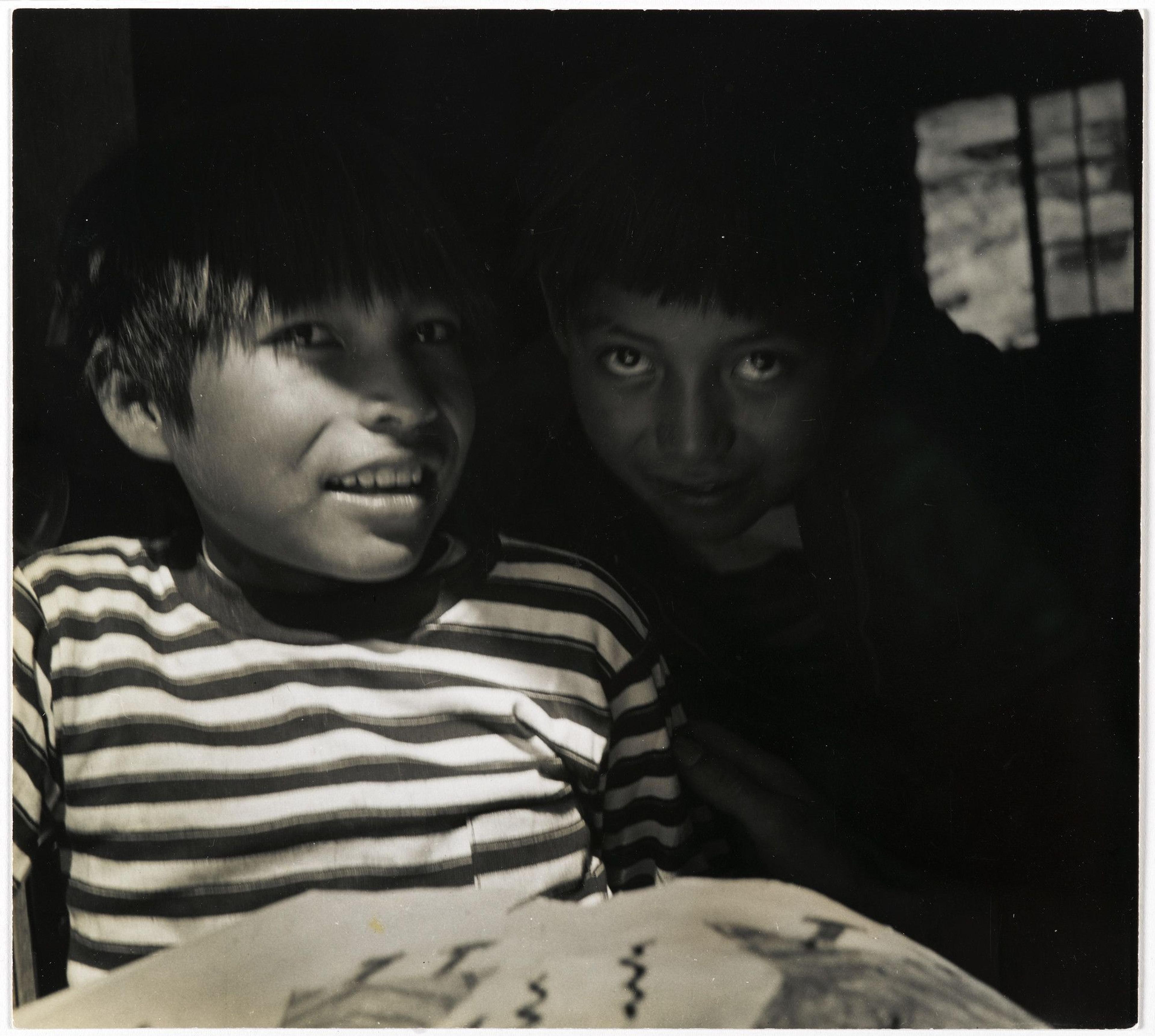 Consuelo Kanaga (American, 1894–1978). [Untitled] (Navajo Boys), 1950s. Gelatin silver photograph, 73/4 × 83/4 in. (19.7 × 22.2 cm). Brooklyn Museum; Gift of Wallace B. Putnam from the Estate of Consuelo Kanaga, 82.65.298. (Photo: Brooklyn Museum)