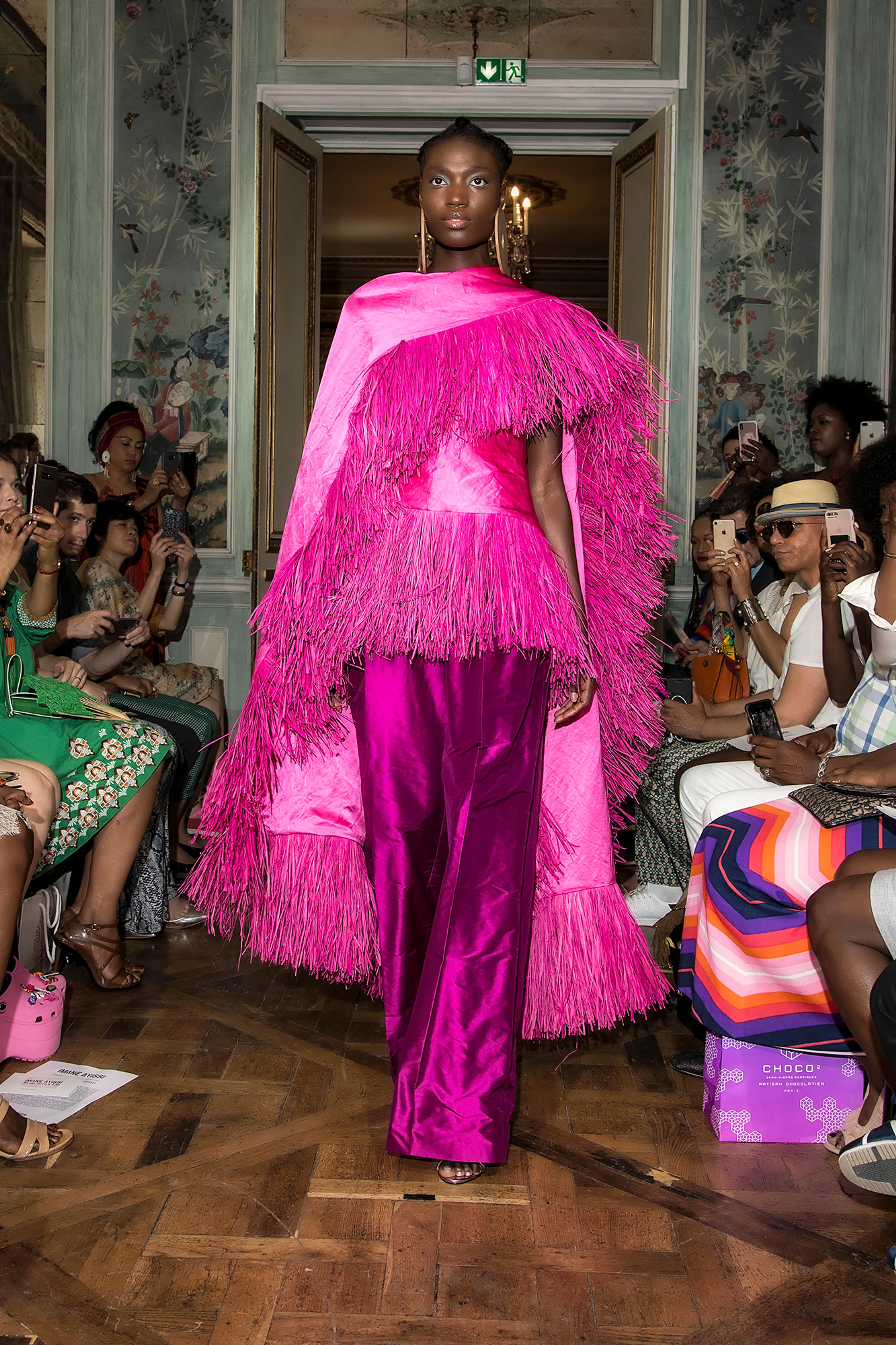 Mbeuk Idourrou collection, Imane Ayissi, Paris, France, Autumn/Winter 2019. (Photo: Fabrice Malard / Courtesy of Imane Ayissi)