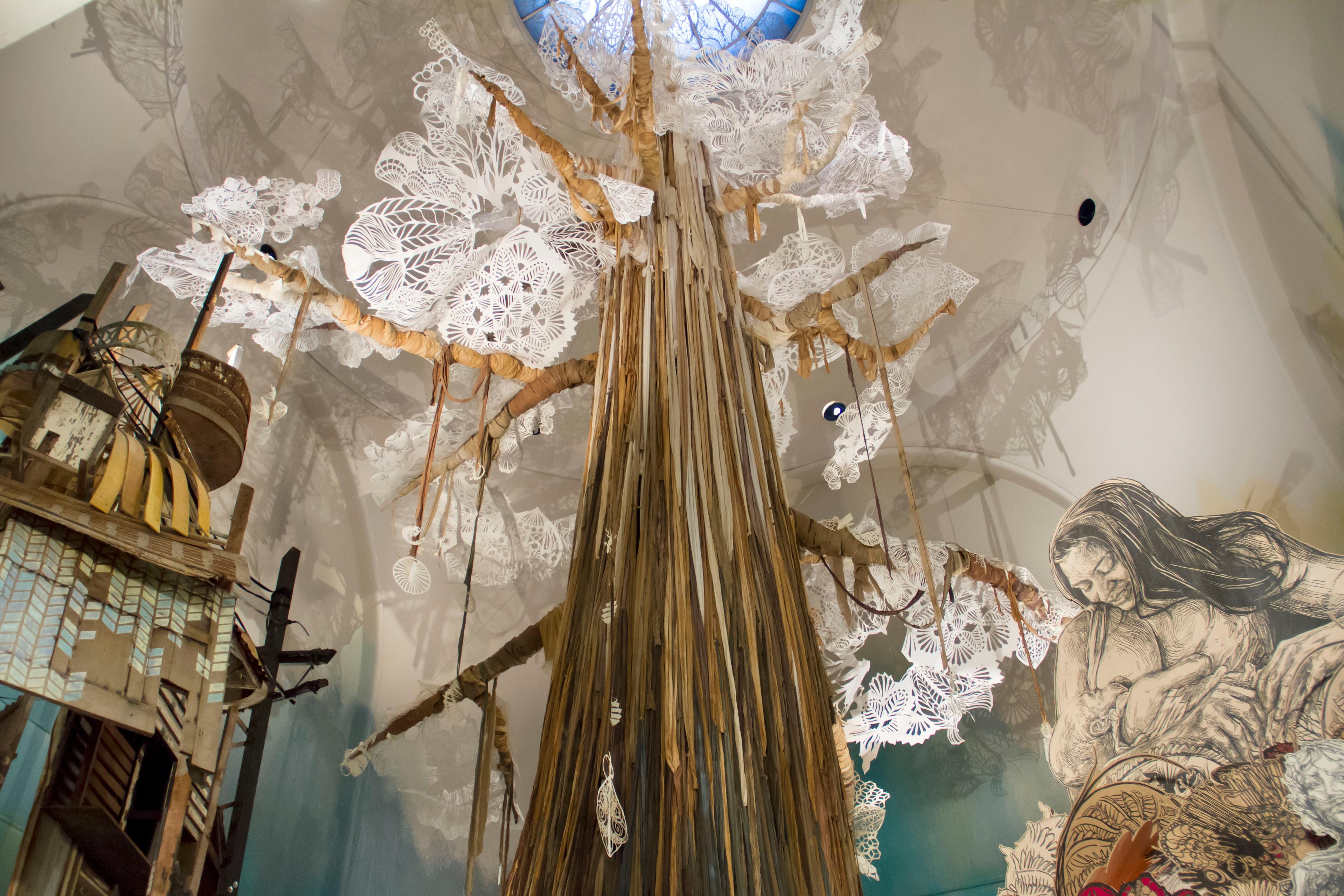 Swoon (American, b. 1978). Swoon: Submerged Motherlands, 2014. Brooklyn Museum photograph