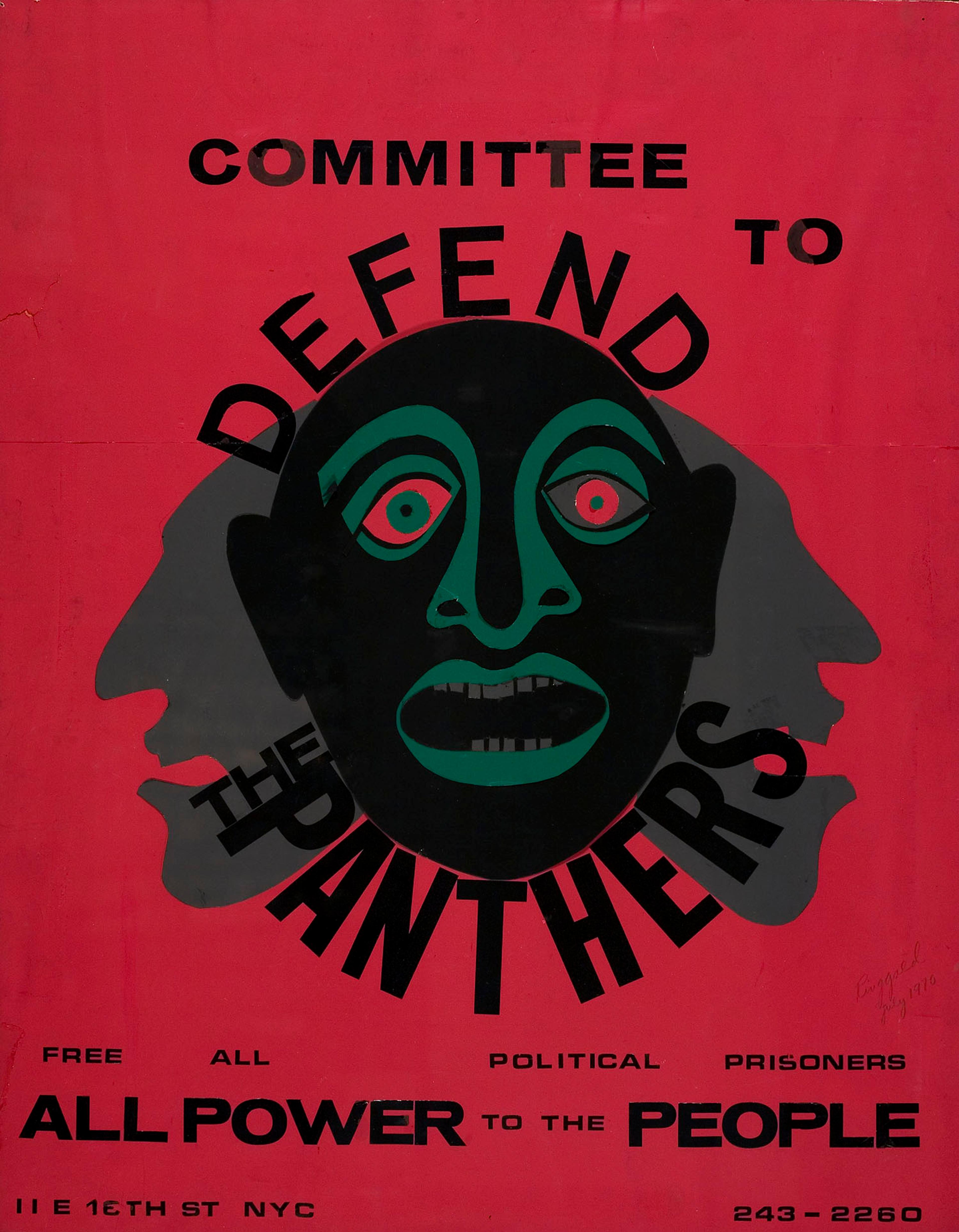 Faith Ringgold (American, born 1930). Committee to Defend the Panthers, 1970. Collage on cardboard, 28 × 22 in. (71.1 × 55.9 cm). Museum of Modern Art, New York, The Abby Aldrich Rockefeller Endowment for Prints, 236.2016. © 2017 Faith Ringgold / Artists Rights Society (ARS), New York