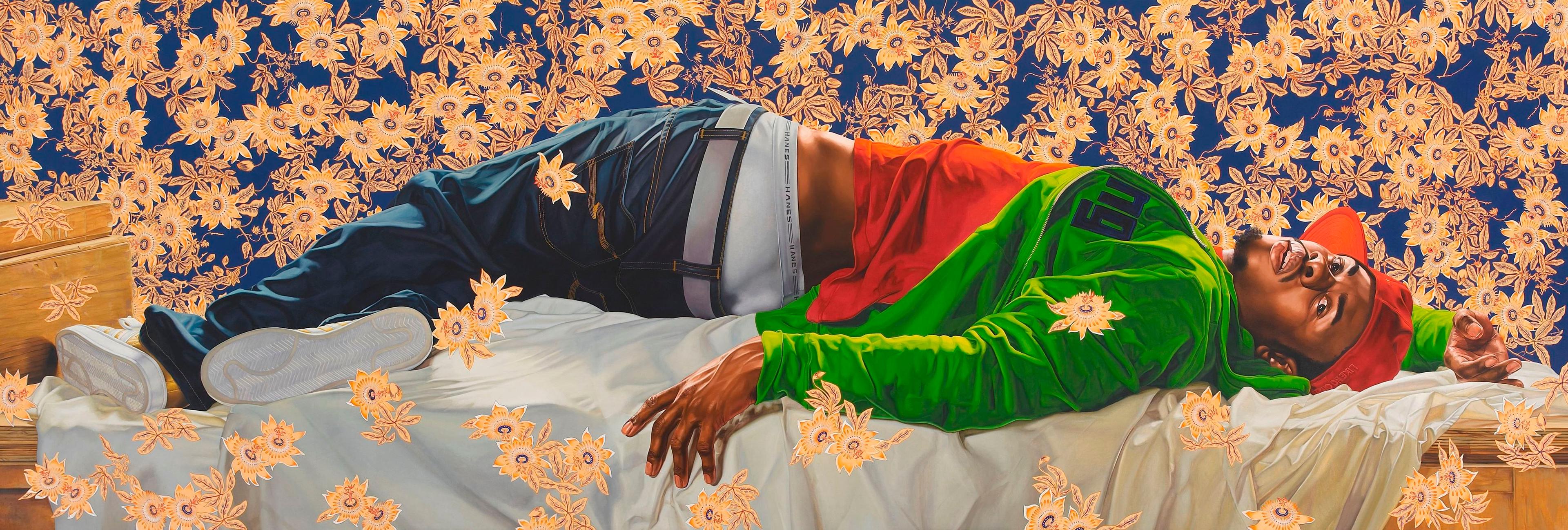 Kehinde Wiley (American, b. 1977). <i>Femme piquée par un serpent</i>, 2008. Oil on canvas, 102 × 300 in. (259.1 × 762 cm). Courtesy of Sean Kelly, New York. © Kehinde Wiley