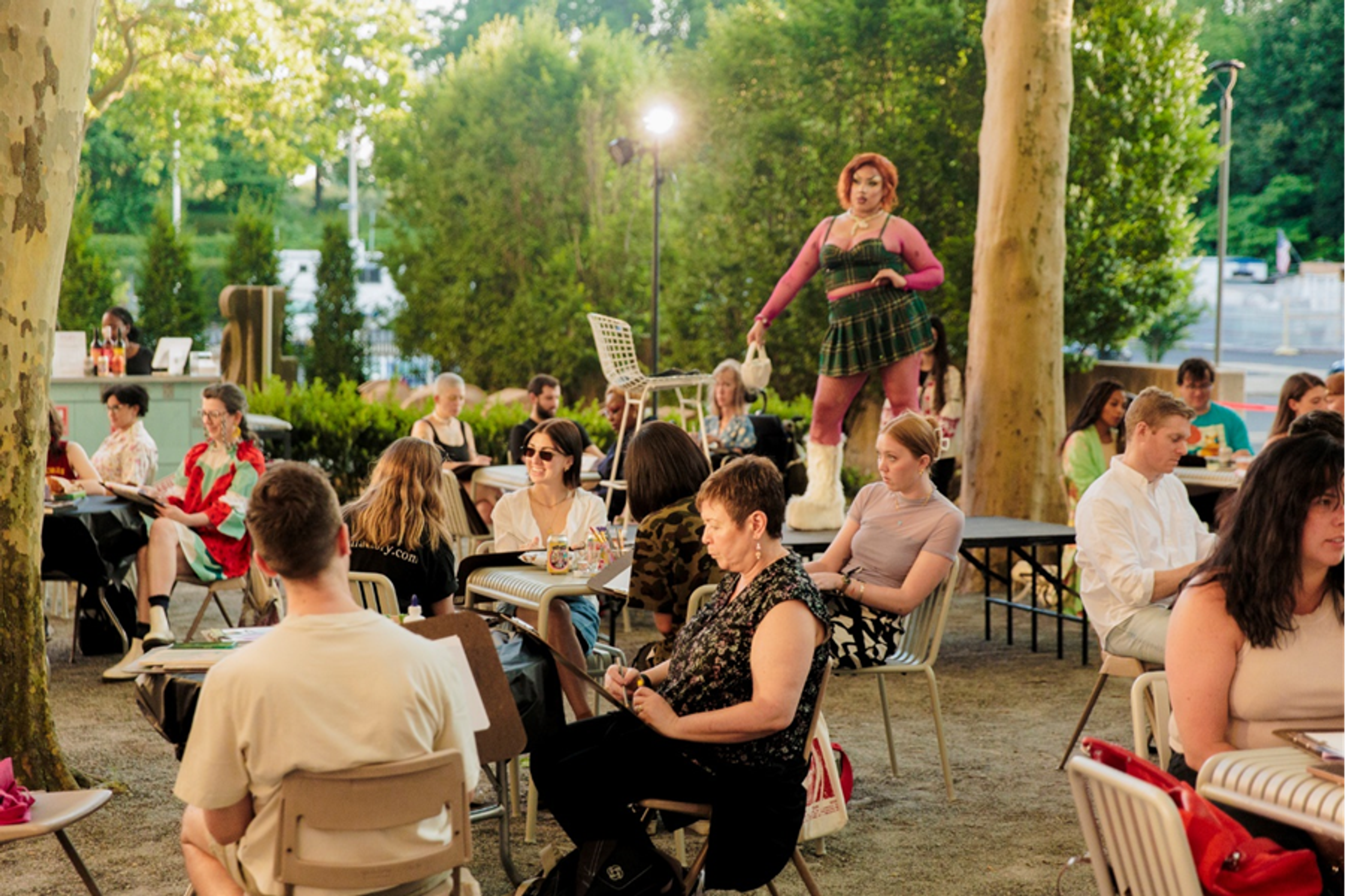 Drag and Draw at the Brooklyn Museum, June 2024. (Photo: Kolin Mendez)