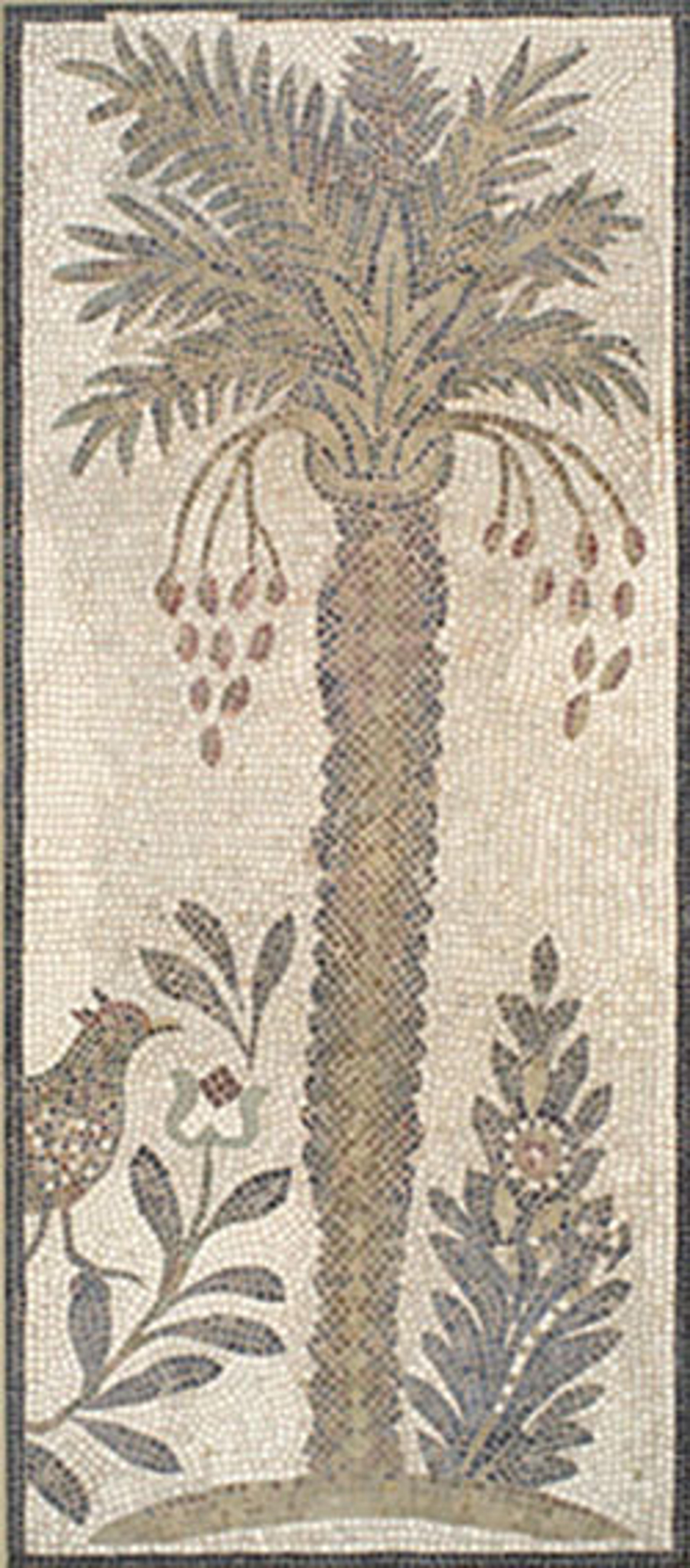 Date Palm Tree (Tree of Paradise). From Hammam Lif, Tunisia. Sixth century C.E. Stone. Brooklyn Museum; Museum Collection Fund, 05.14.