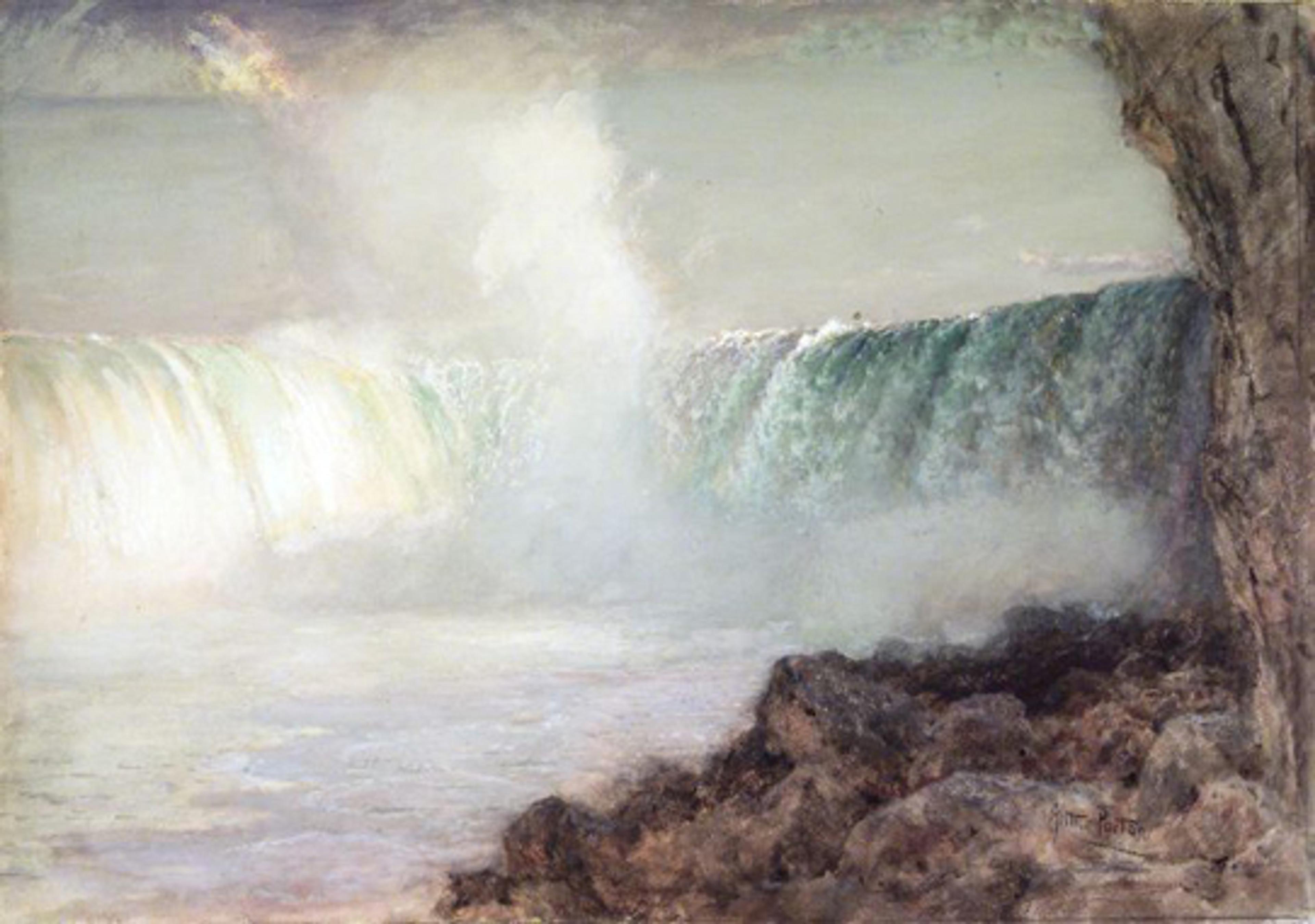 Arthur Parton (American, 1842–1914). Niagara Falls, ca. 1880. Transparent and opaque watercolor on cream, thick, moderately textured wove paper. Brooklyn Museum, Gift of the Henfield Foundation, Inc., 70.174