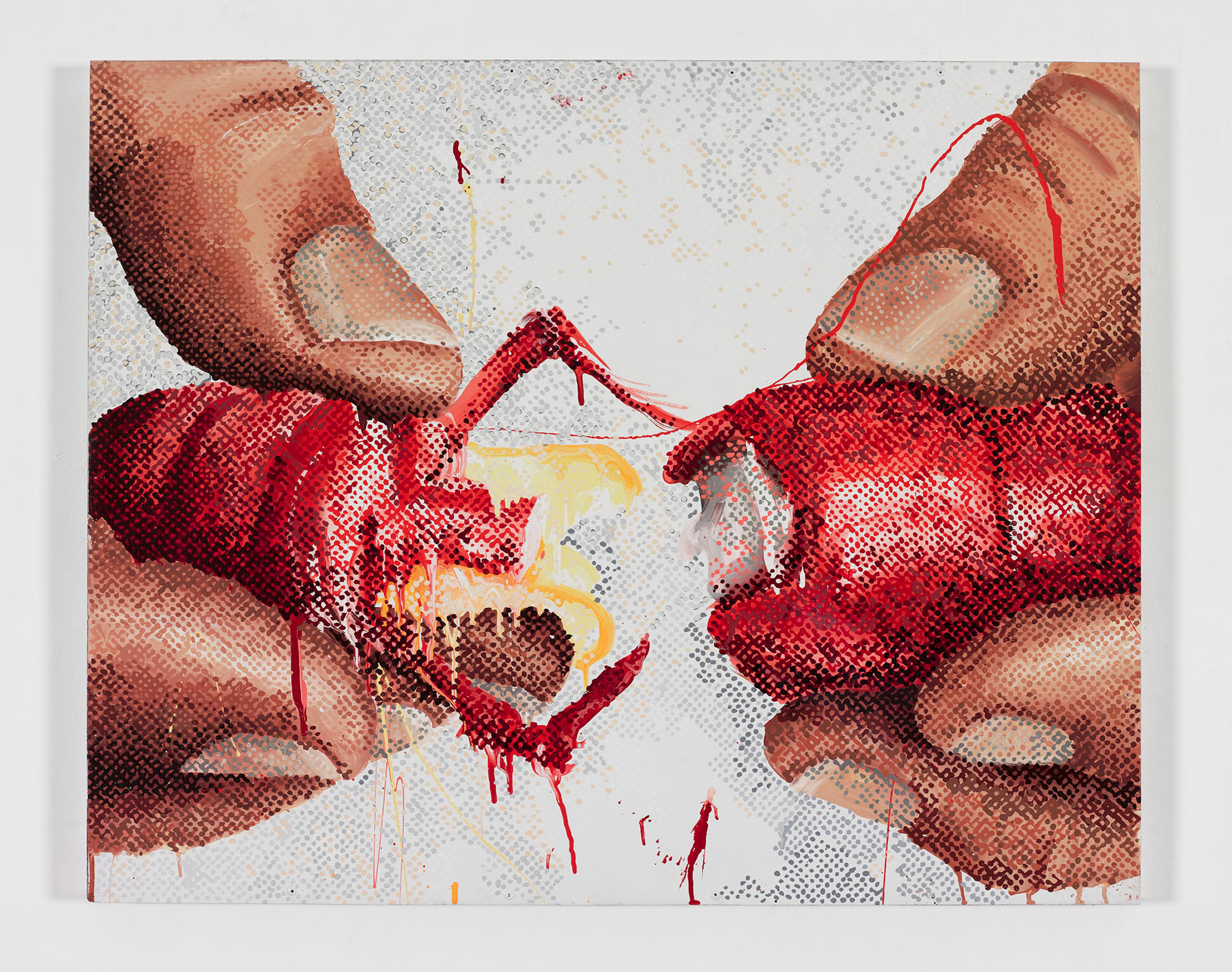 Marilyn Minter (American, born 1948). 100 Food Porn #9, 1989–90. Enamel on metal, 24 x 30 in. (61 x 76.2 cm). Hort Family Collection