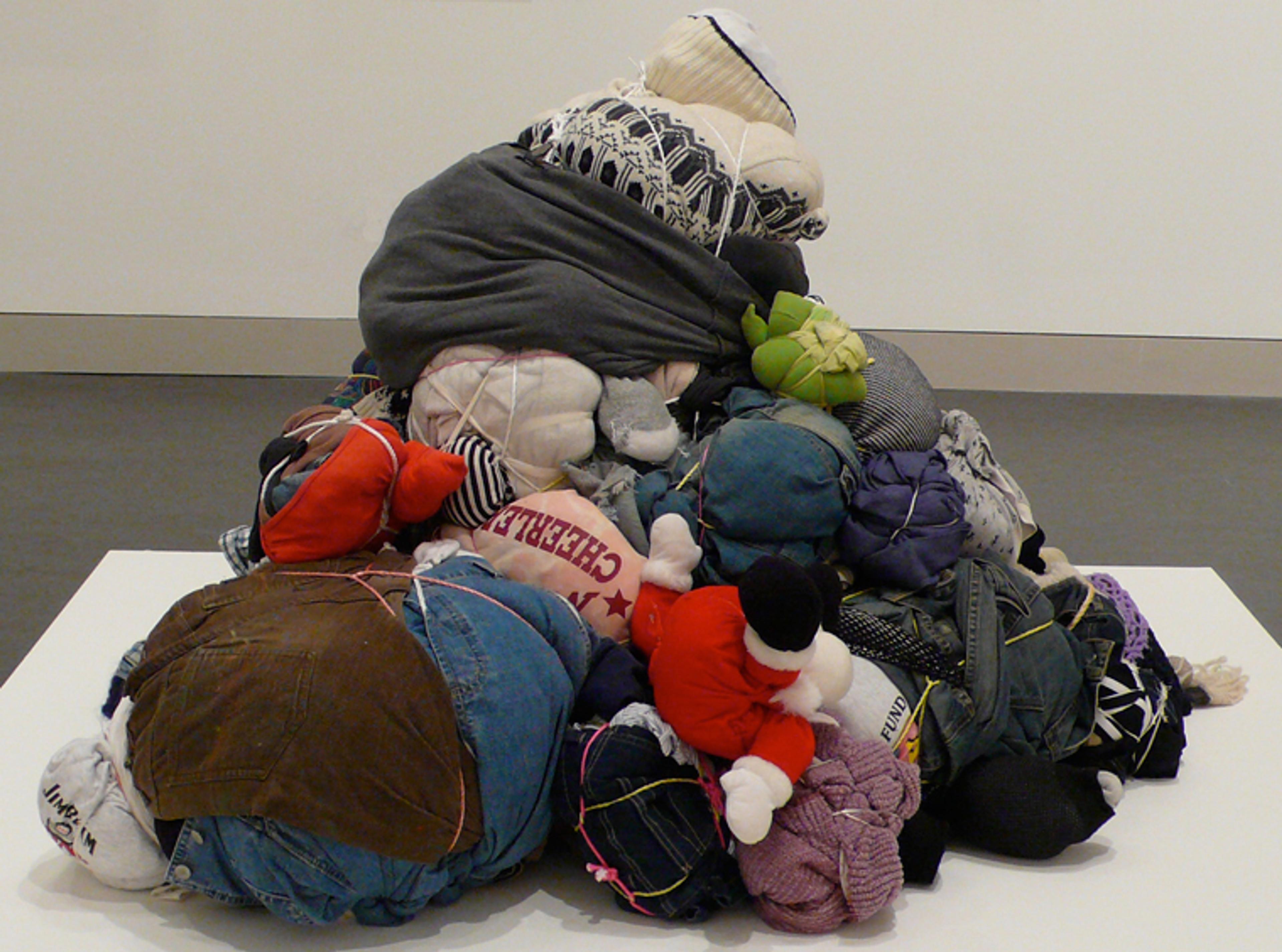 Shinique Smith (American, b. 1972). Mitumba Deity, 2005. Fabric, clothing, twine, and cardboard, 48 in. (121.9 cm) high x 50 in. (127 cm) in diameter. Brooklyn Museum, Gift of the Contemporary Art Council, 2009.25