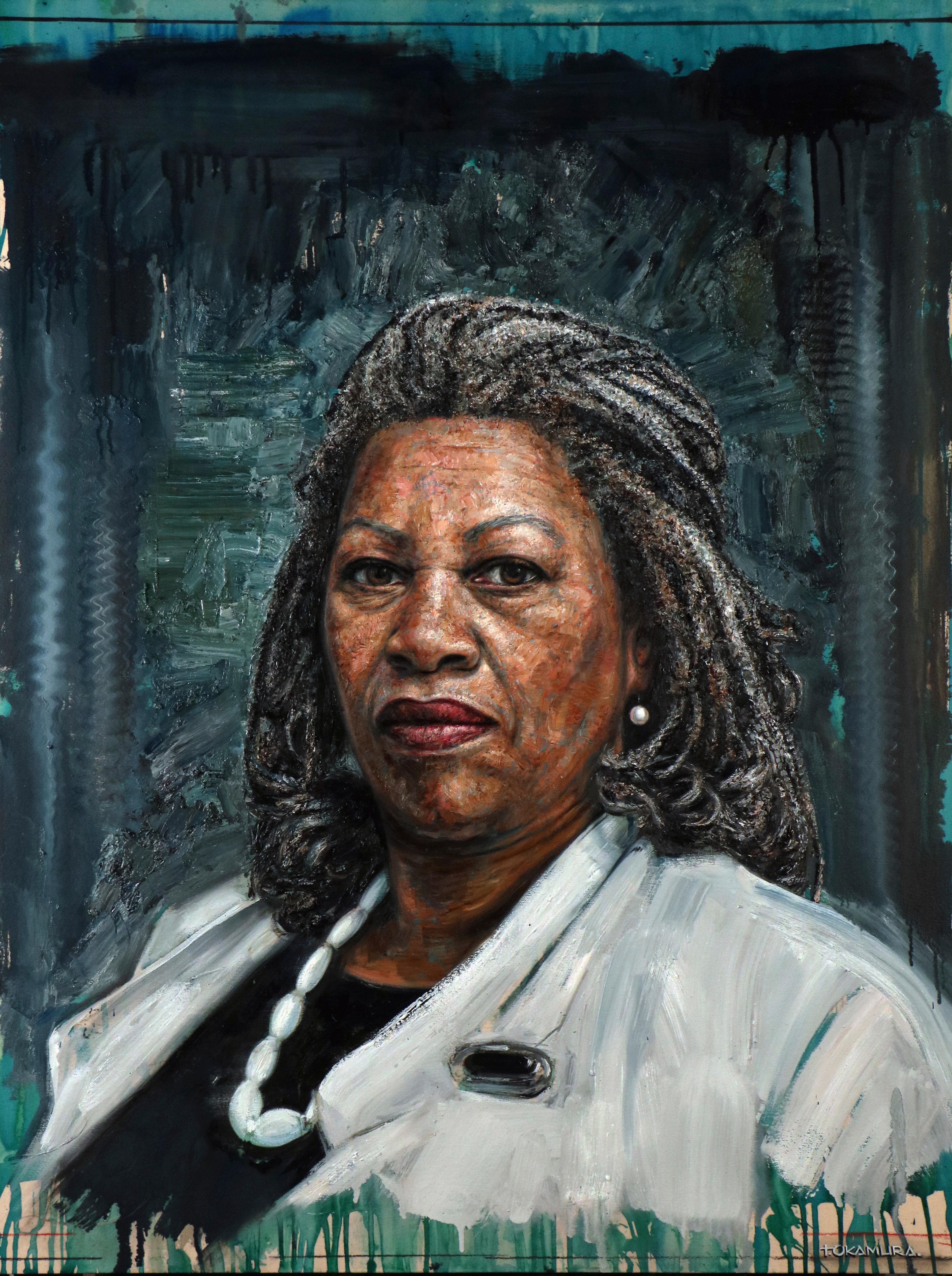 Tim Okamura (born 1968). Portrait of Toni Morrison circa 1993, 2020. Oil, graphite on canvas. Collection of Spike Lee and Tonya Lewis Lee. © Tim Okamura. (Photo: courtesy of the artist)