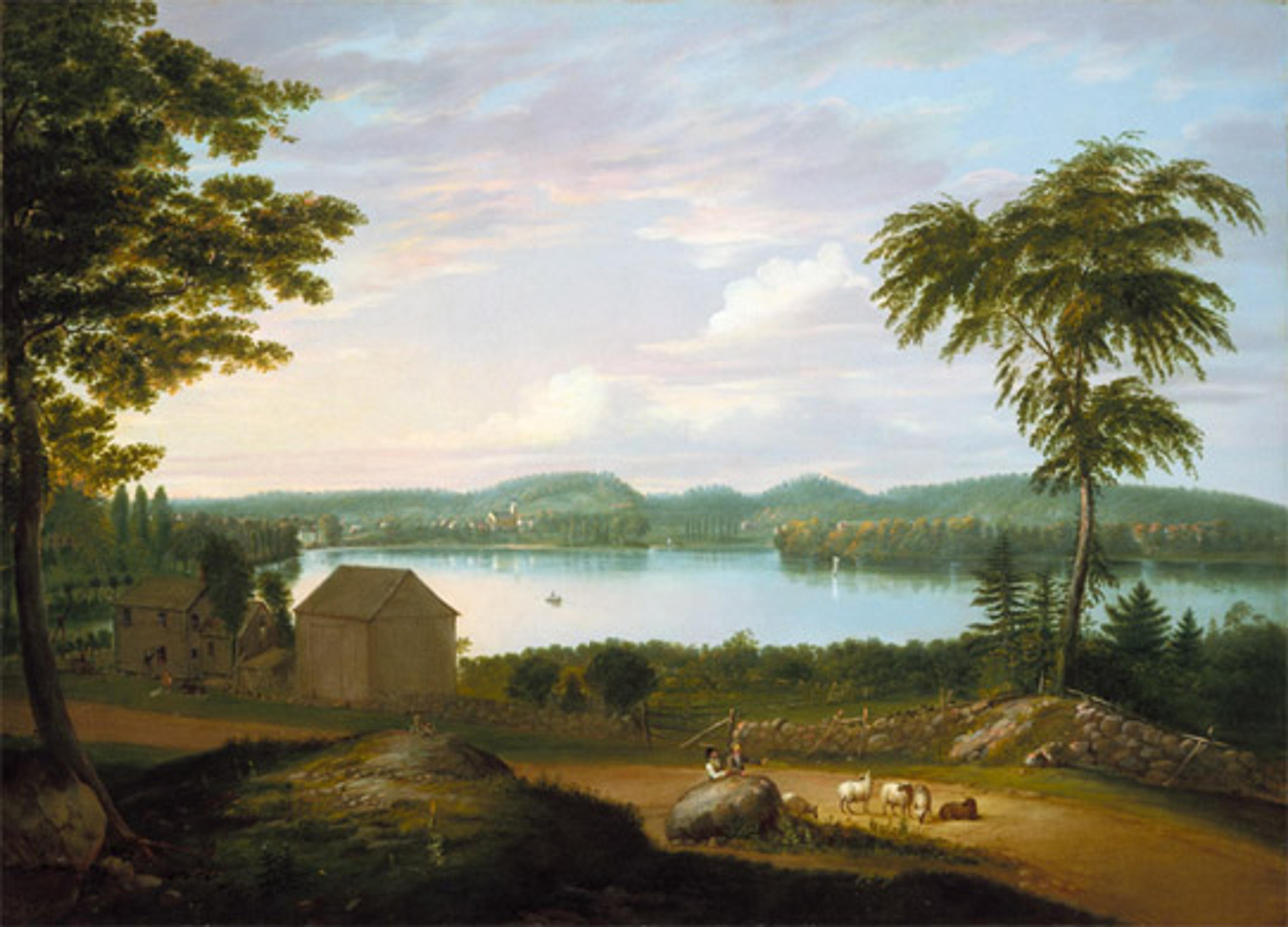 Alvan Fisher (American, 1792–1863). View of Springfield on the Connecticut River, 1819. Oil on canvas. Brooklyn Museum, Dick S. Ramsay Fund, 50.65.