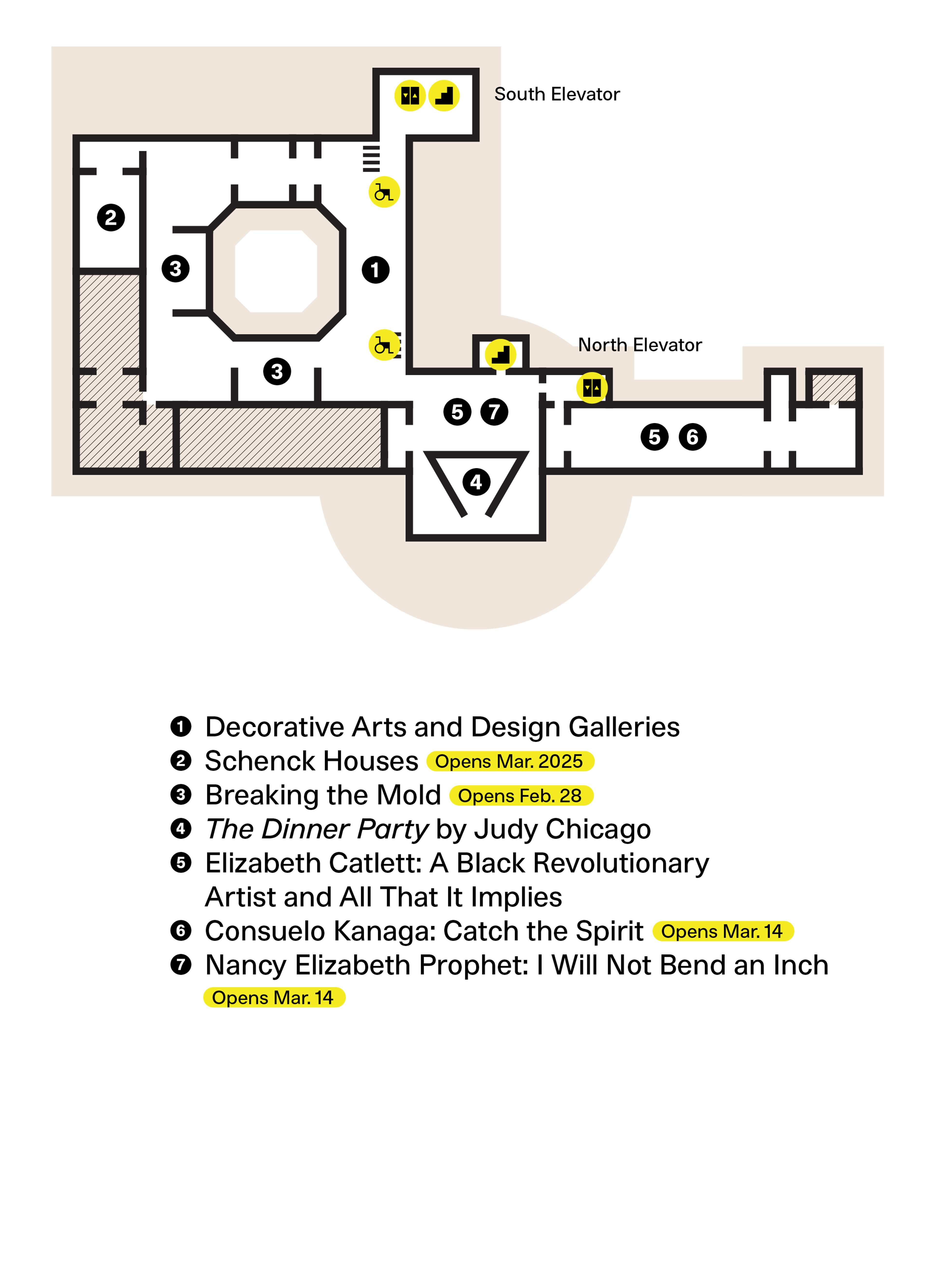 Map of the fourth floor