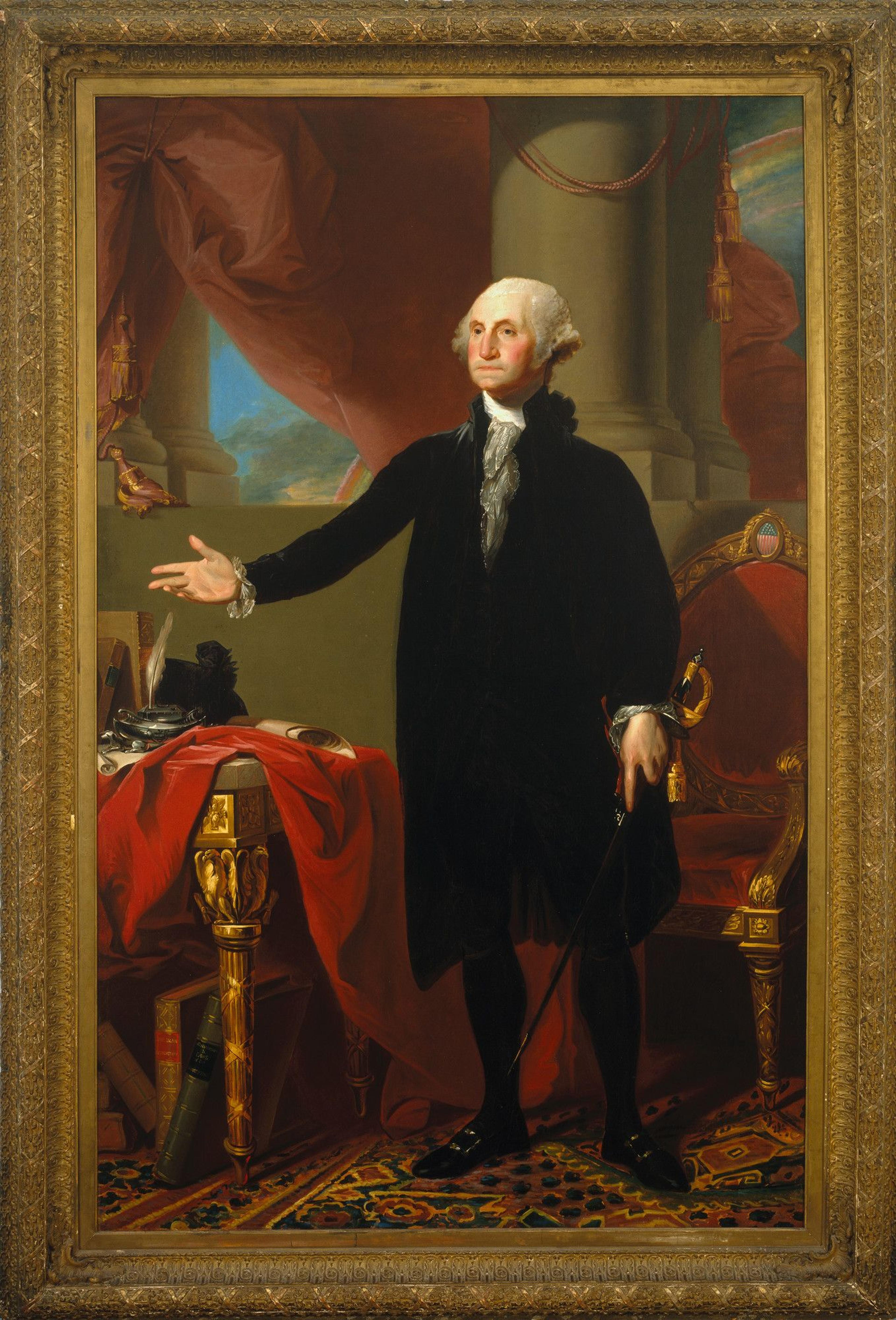 Gilbert Stuart (American, 1755–1828). George Washington, 1796. Oil on canvas, 961/4 × 601/4 in. (244.5 × 153 cm). Brooklyn Museum; Dick S. Ramsay Fund and Museum Purchase Fund, 45.179. (Photo: Brooklyn Museum)