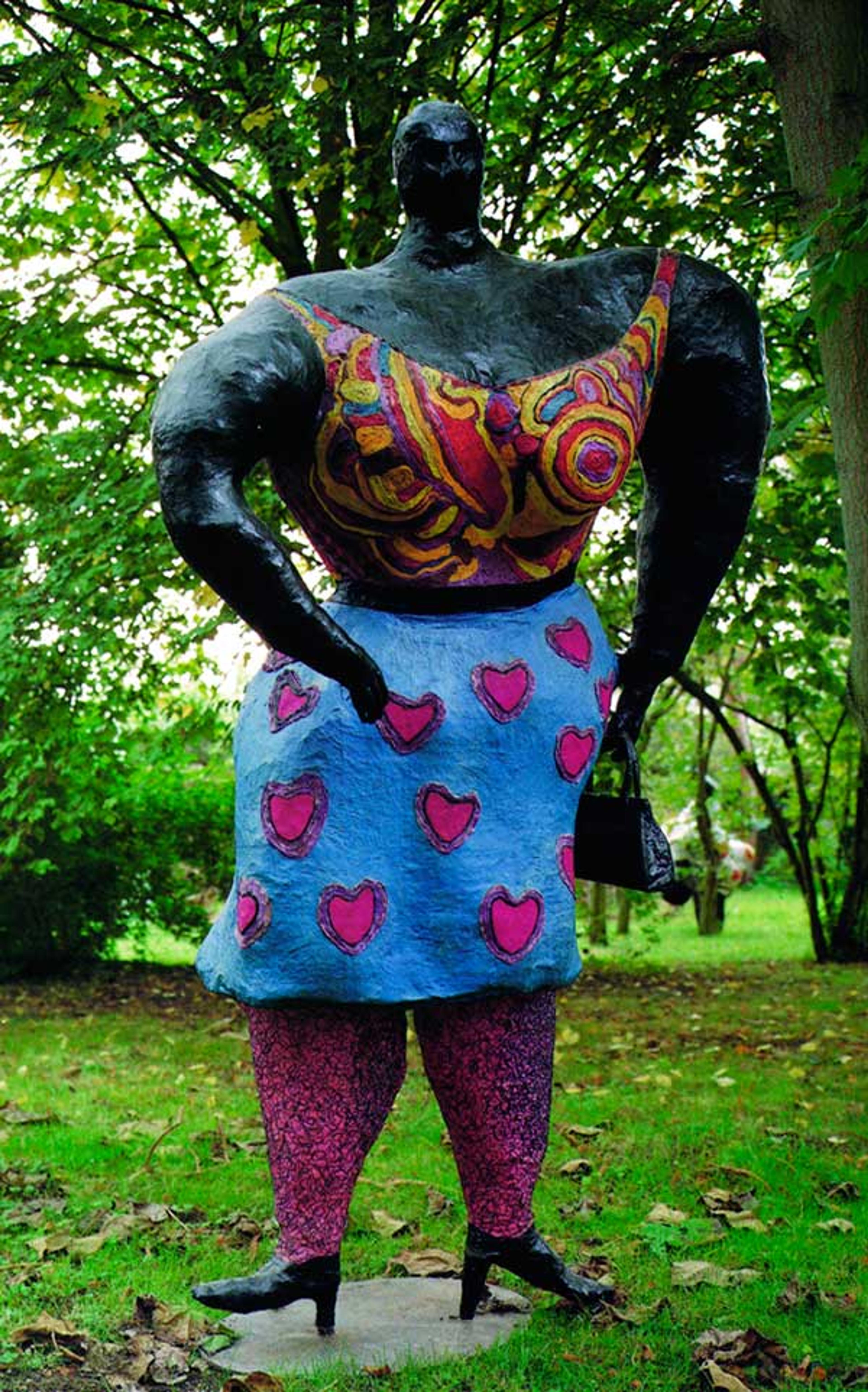 Niki de Saint Phalle (French, 1930–2002). Black Rosy, or My Heart Belongs to Rosy, 1965. Material wool, paint, and wire mesh, 89 × 59 × 331⁄2 in. (226.1 × 127 × 85.1 cm). Niki Charitable Art Foundation, Santee, California