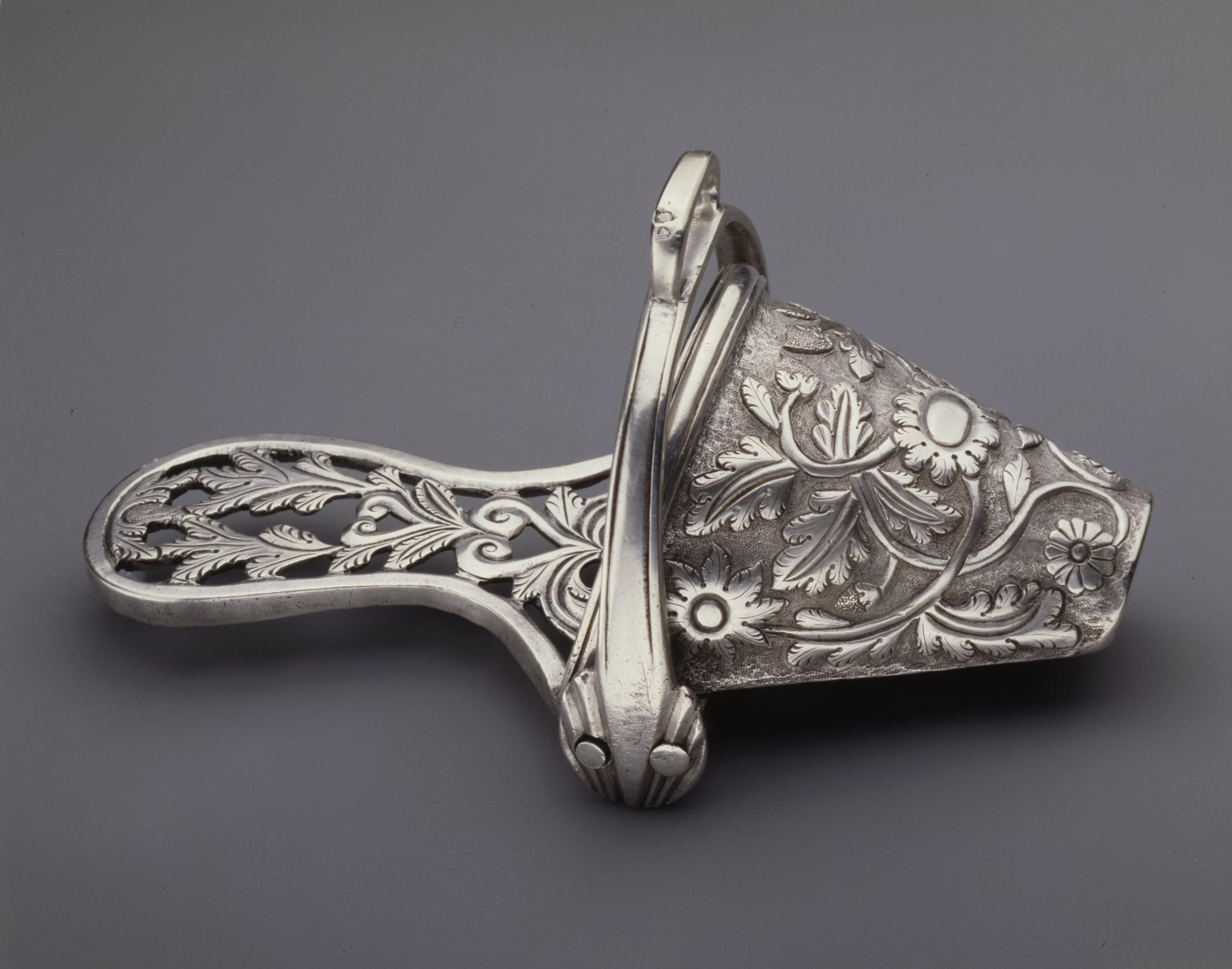 Unknown artist (Peru). Lady’s Stirrup, late 18th–19th century. Silver, 31⁄2 x 31⁄2 x 711⁄16 in. (8.9 × 8.9 × 19.5 cm). Brooklyn Museum, Museum Expedition 1941, Frank L. Babbott Fund, 41.1275.219