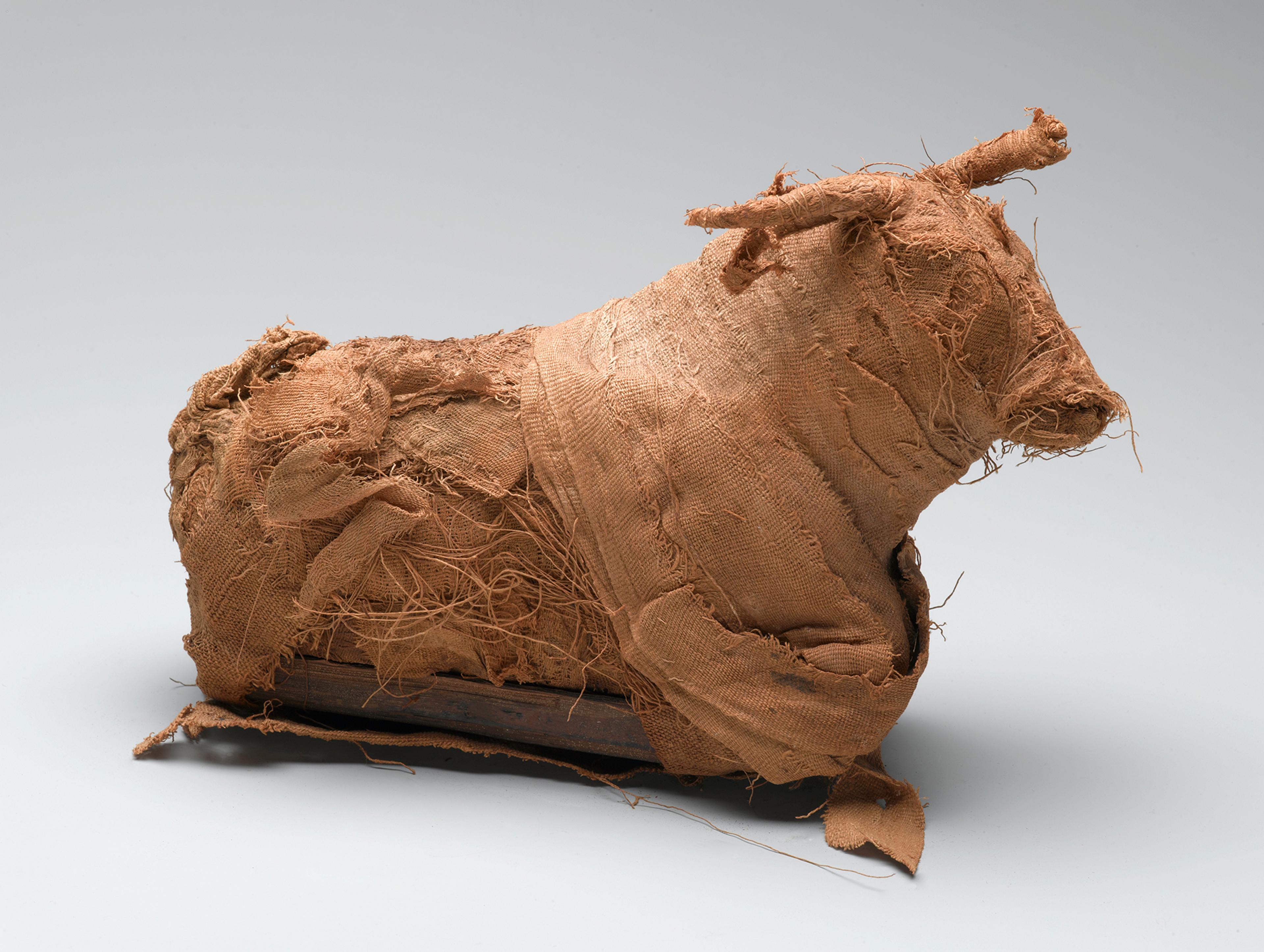 Model of a Bull. From Egypt. Third Intermediate Period or Late Period, Dynasty 21‒30, circa 1075–332 B.C.E. Reeds, cloth, 511/16 x 27/8 x 97/16 in. (14.5 x 7.3 x 24 cm). Brooklyn Museum; Charles Edwin Wilbour Fund, 37.1381E. (Photo: Sarah DeSantis, Brooklyn Museum)