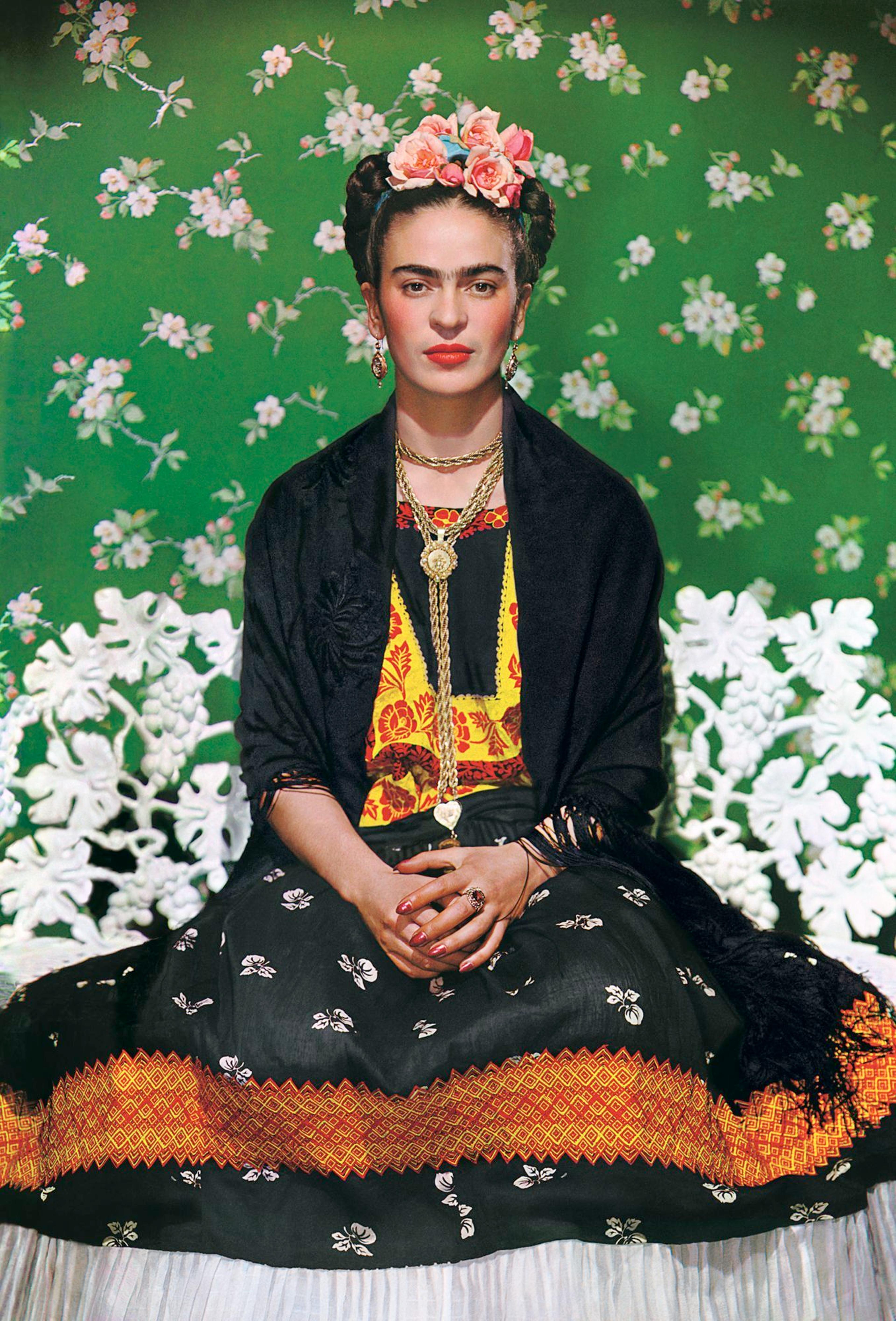 Nickolas Muray (American, born Hungary, 1892–1965). Frida on Bench, 1939. Carbon print, 18 x 14 in. (45.5 x 36 cm). Courtesy of Nickolas Muray Photo Archives. © Nickolas Muray Photo Archives