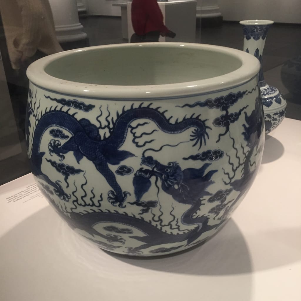 明治時代 安珍銅 夫婦岩図 飾り皿 （82307.jpg）