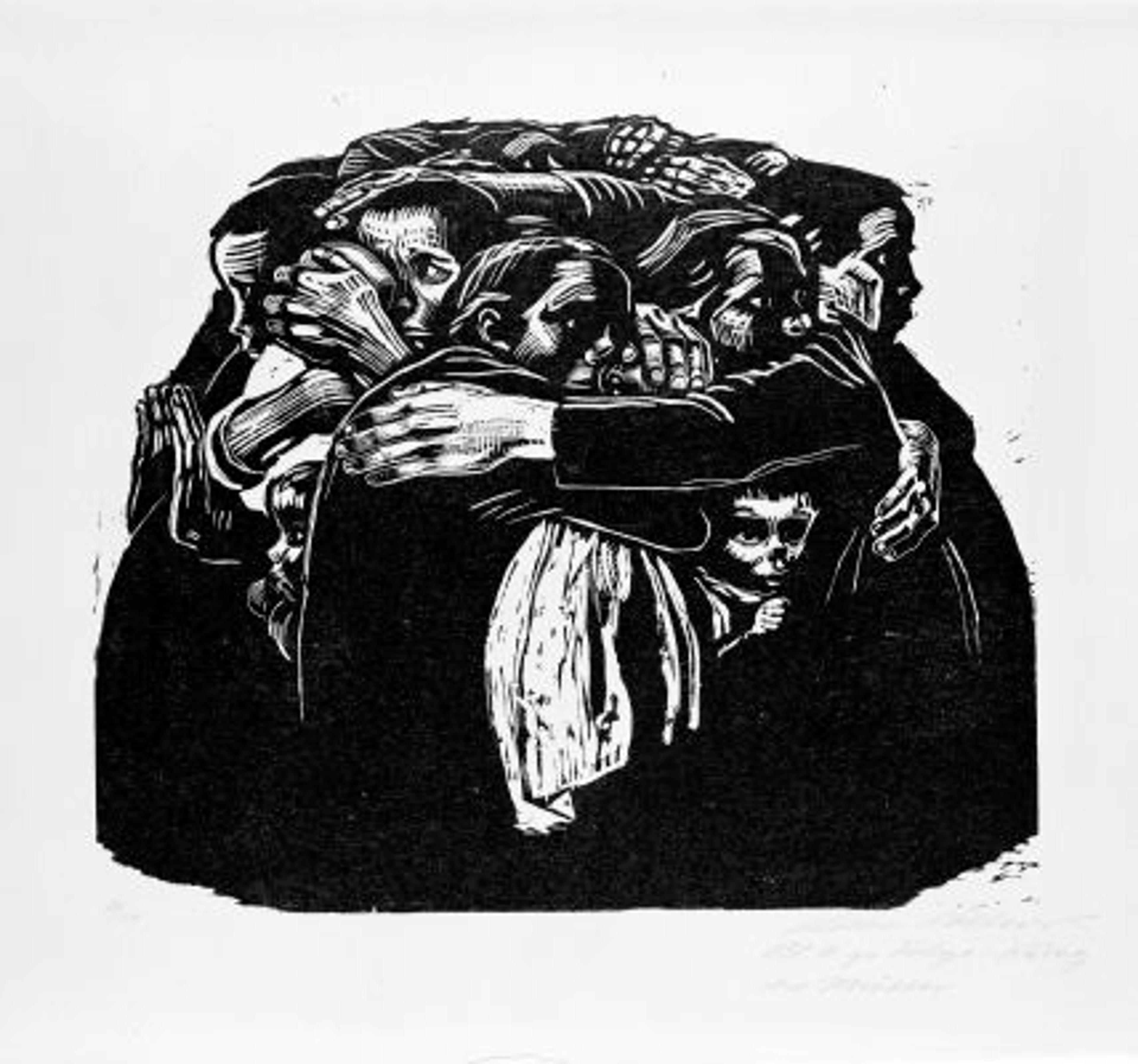 Käthe Kollwitz (German, 1867–1945). The Mothers (Die Mütter), 1922–23. Woodcut on heavy Japan paper, 1813⁄16 x 259⁄16 in. (47.8 × 64.9 cm). Brooklyn Museum, Carll H. de Silver Fund, 44.201.6. © 2012 Artists Rights Society (ARS), New York/VG Bild-Kunst, Bonn