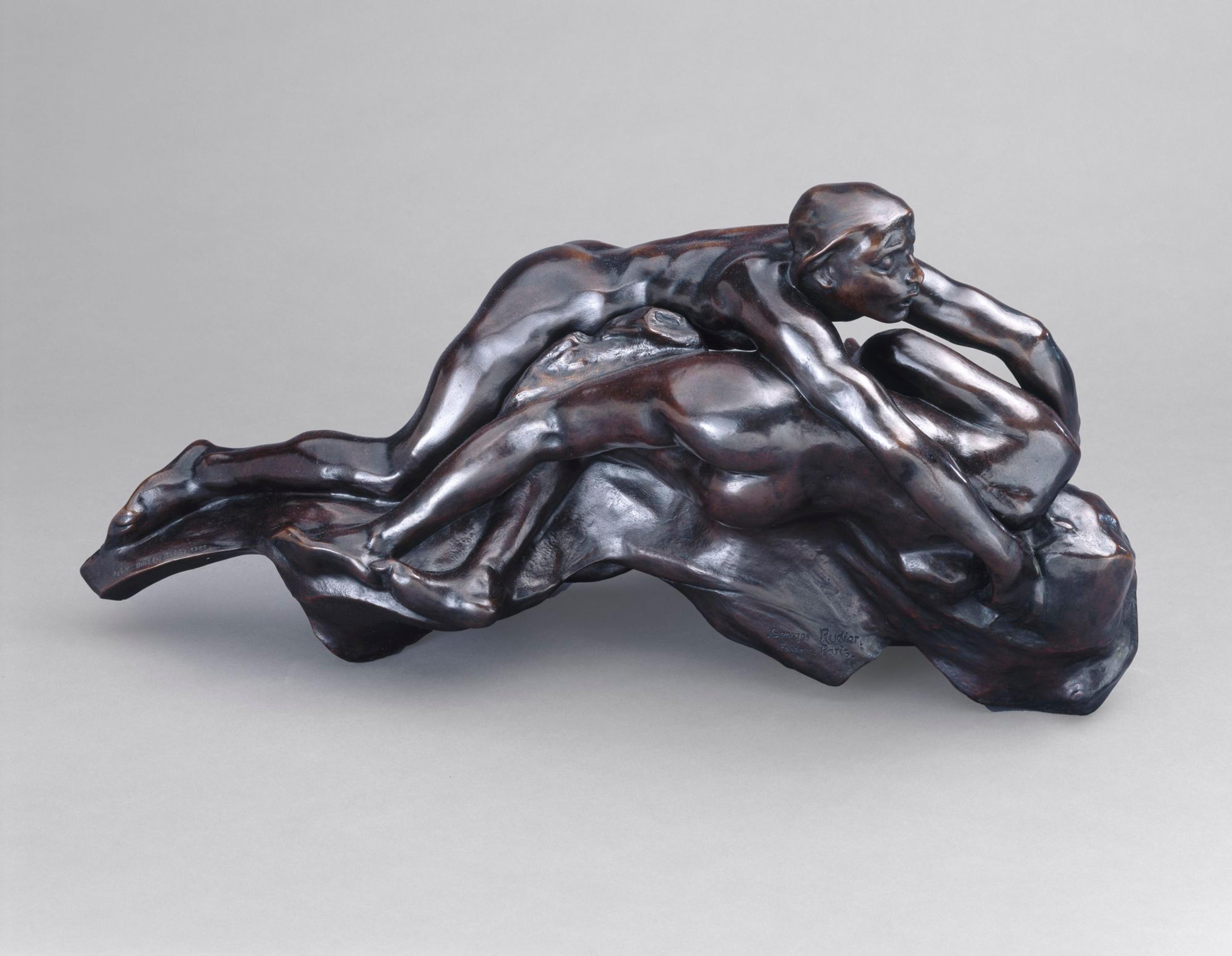 Auguste Rodin (French, 1840–1917). Paolo and Francesca, before 1886, cast 1981. Cast by Georges Rudier Fondeur, Paris. Bronze, 113/4 x 231/4 x 105/8 in. (29.8 x 59.1 x 27 cm). Brooklyn Museum; Gift of the Iris and B. Gerald Cantor Foundation, 86.1. (Photo: Justin Van Soest)