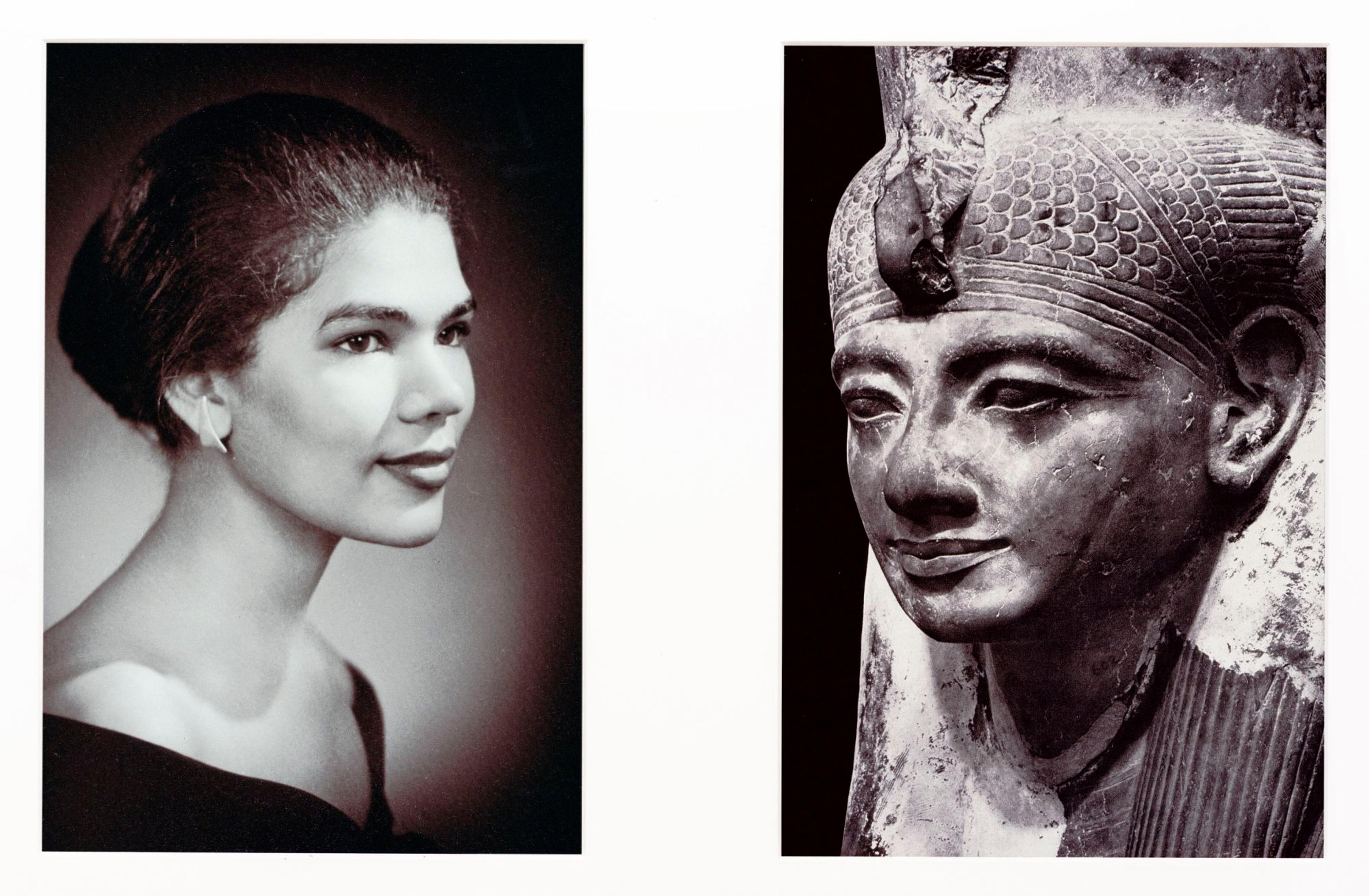 Lorraine O'Grady (American, born 1934). Miscegenated Family Album (Sisters IV), L: Devonia's sister, Lorraine; R: Nefertiti's sister, Mutnedjmet, 1980/1994. Cibachrome photograph, 26 × 37 in. (66.04 × 93.98 cm). Edition of 8 plus 1 artist’s proof. Courtesy of Alexander Gray Associates, New York. © Lorraine O’Grady/Artists Rights Society (ARS), New York