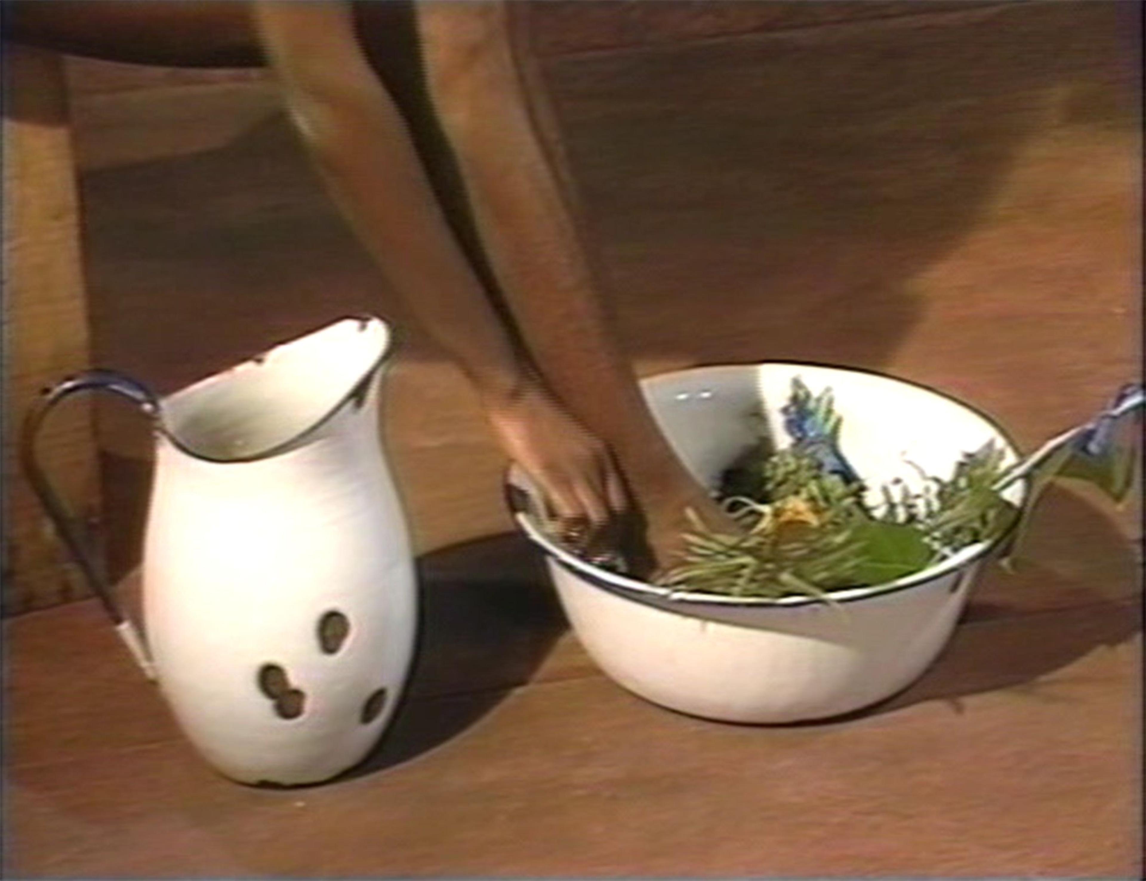 Video by María Magdalena Campos-Pons (born Matanzas, Cuba, 1959) with sound by Neil Leonard (born Cambridge, Massachusetts, 1959). Still from Baño Sagrado (Rite of Initiation, Sacred Bath), 1991. Single-channel video transferred from Super 8 film (color, sound): 31 min., 37 sec. Courtesy of the artists. © María Magdalena Campos-Pons and Neil Leonard. (Photo: courtesy of the artist)