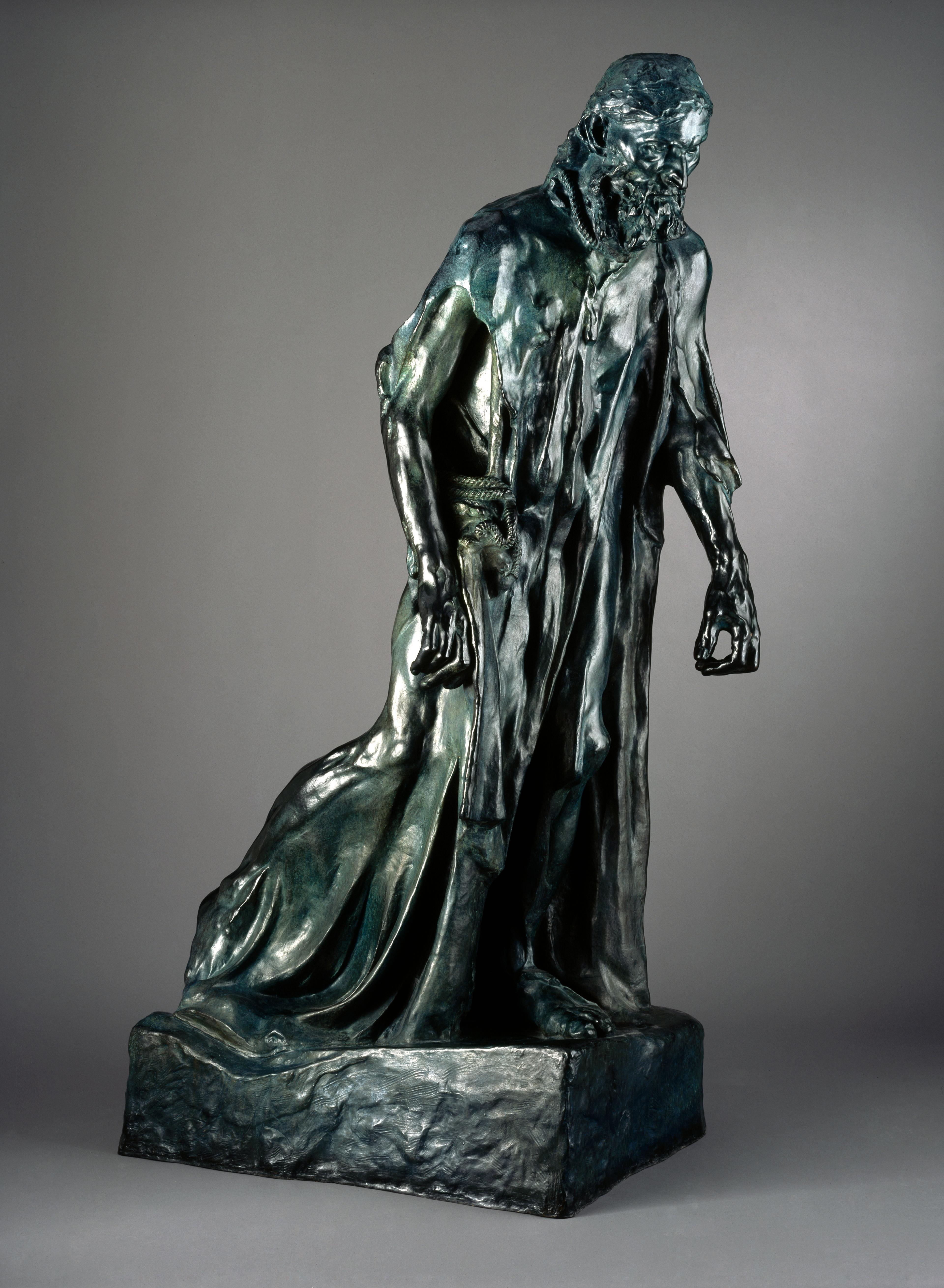 Auguste Rodin (French, 1840–1917). <i>Eustache de Saint-Pierre, Monumental (Eustache de Saint-Pierre, monumental)</i>, circa 1886–87. Bronze, 85 × 30 × 48 in. (215.9 × 76.2 × 121.9 cm). Brooklyn Museum; Gift of Iris and B. Gerald Cantor, 87.106.2.