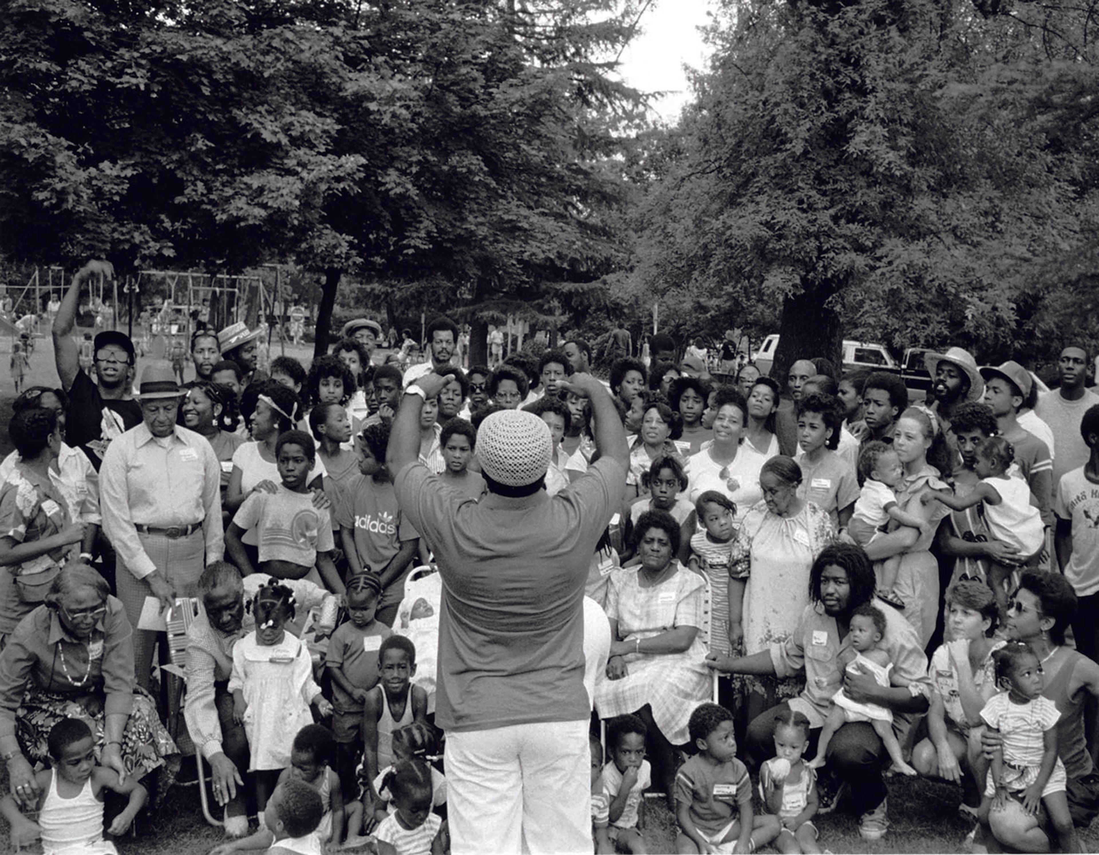 Carrie Mae Weems (American, born 1953). Family Reunion, 1978–84. Gelatin silver print, 30 x 40 in. (framed). Courtesy of the artist and Jack Shainman Gallery, New York. © Carrie Mae Weems