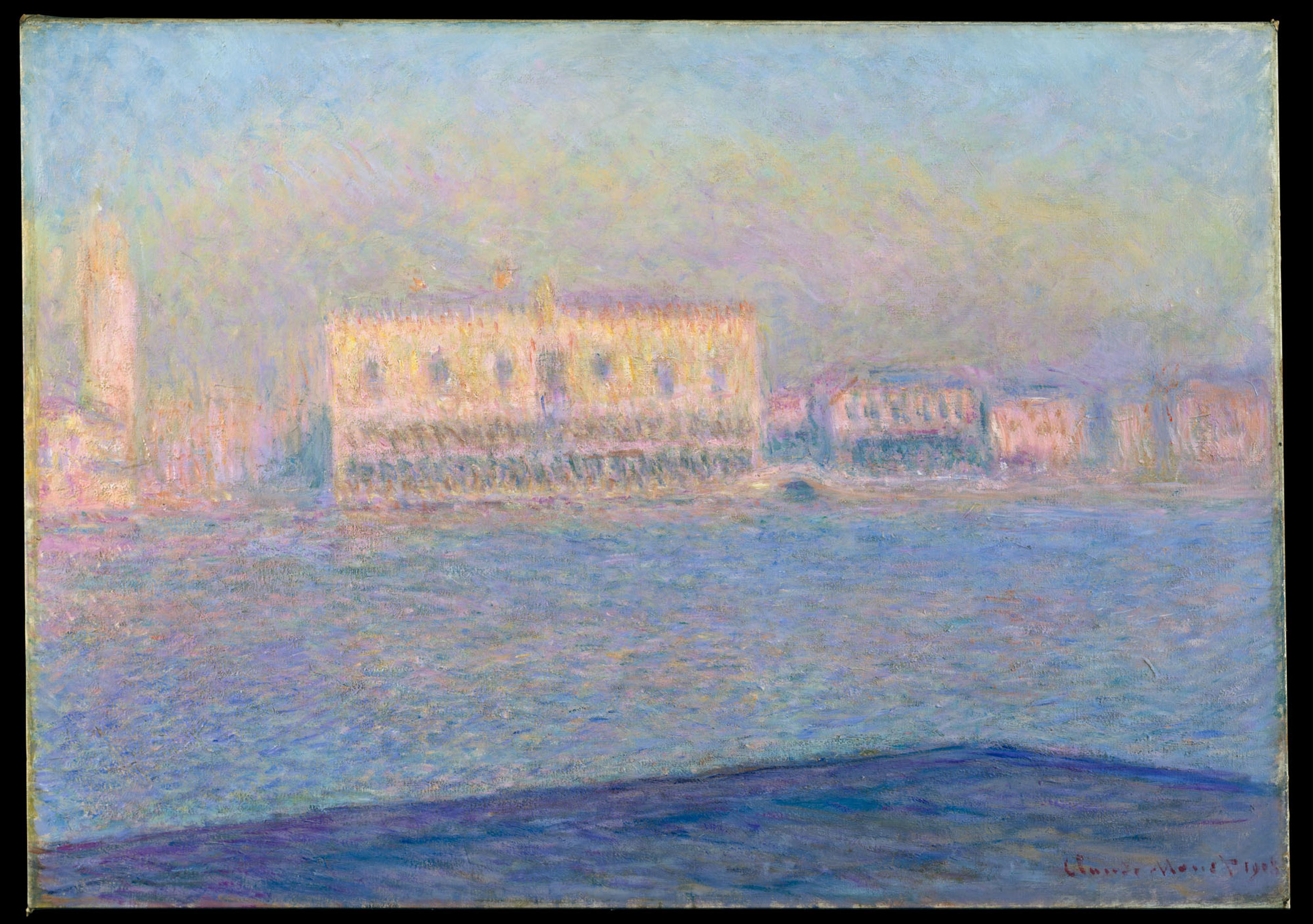 Claude Monet. <i>The Doge’s Palace Seen from San Giorgio Maggiore</i>, 1908. Oil on canvas. The Metropolitan Museum of Art, New York, Gift of Mr. and Mrs. Charles S. McVeigh, 1959 (59.188.1). (Image copyright © The Metropolitan Museum of Art. Image source: Art Resource, NY)