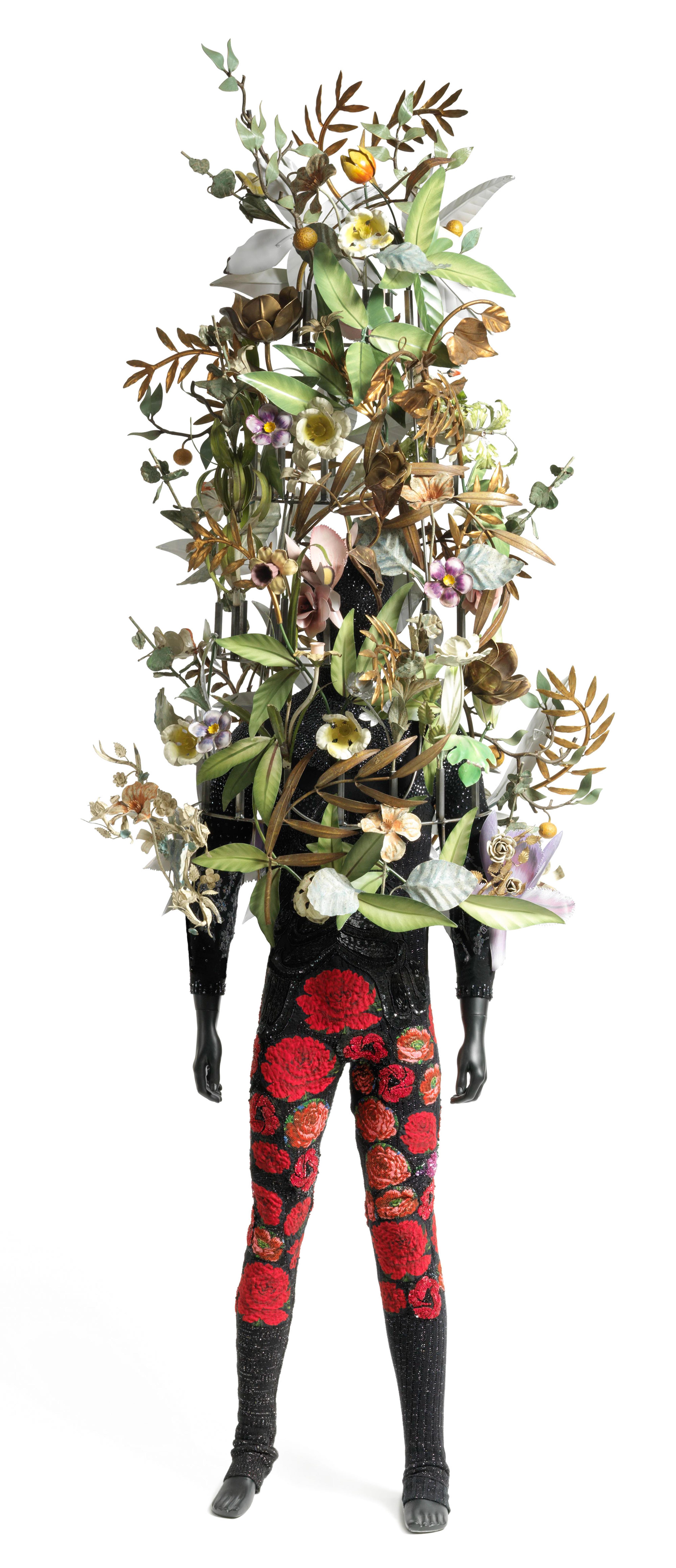 Nick Cave (American, born 1959). Soundsuit, 2008. Mixed media, 112 × 43 × 35 in. (284.5 × 109.2 × 88.9 cm). Mary Smith Dorward Fund, 2009.44a–b. (Photo: Courtesy of Robilant Voena)