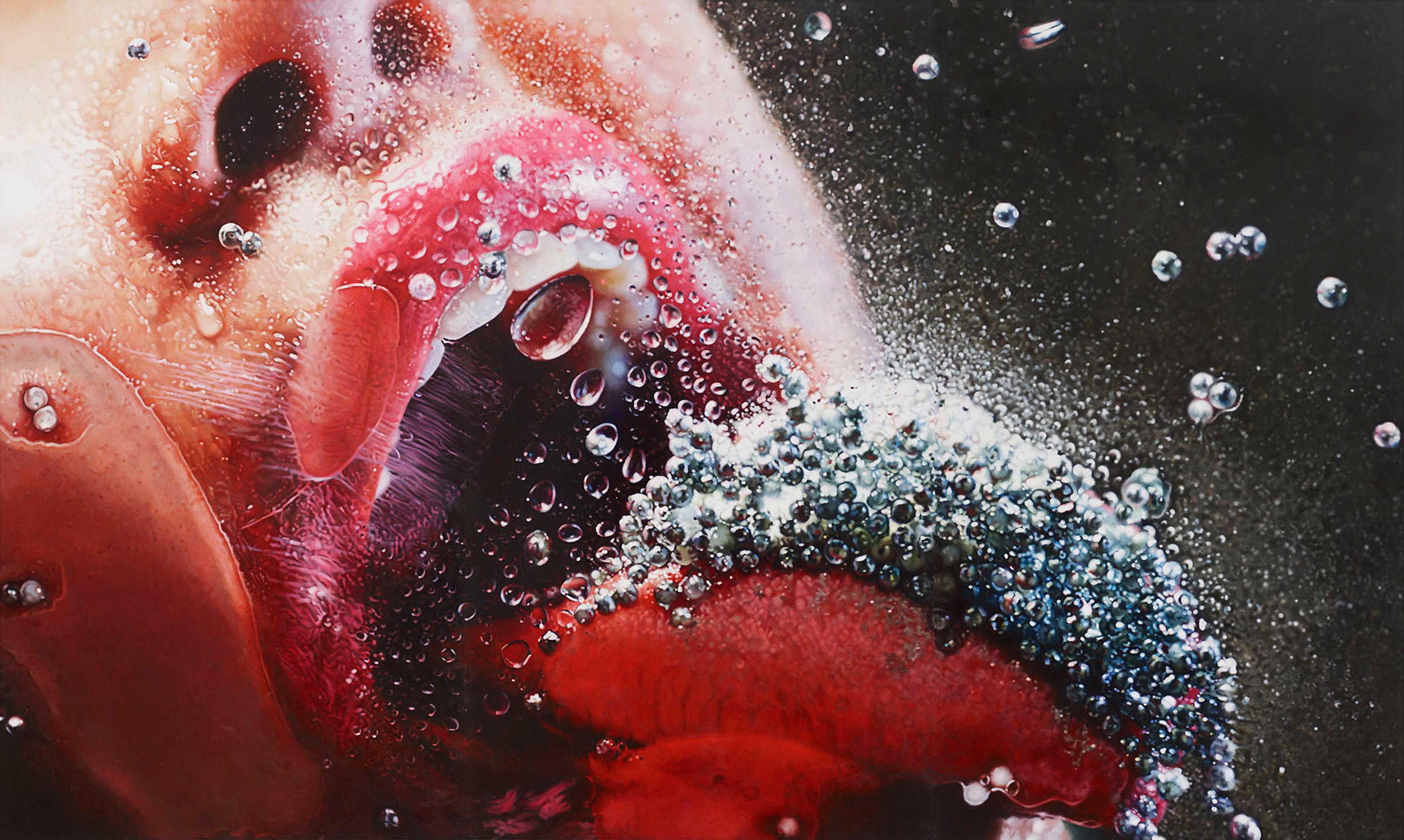 Marilyn Minter (American, born 1948). Pop Rocks, 2009. Enamel on metal, 108 x 180 in. (274.3 x 457.2 cm). Collection of Danielle and David Ganek