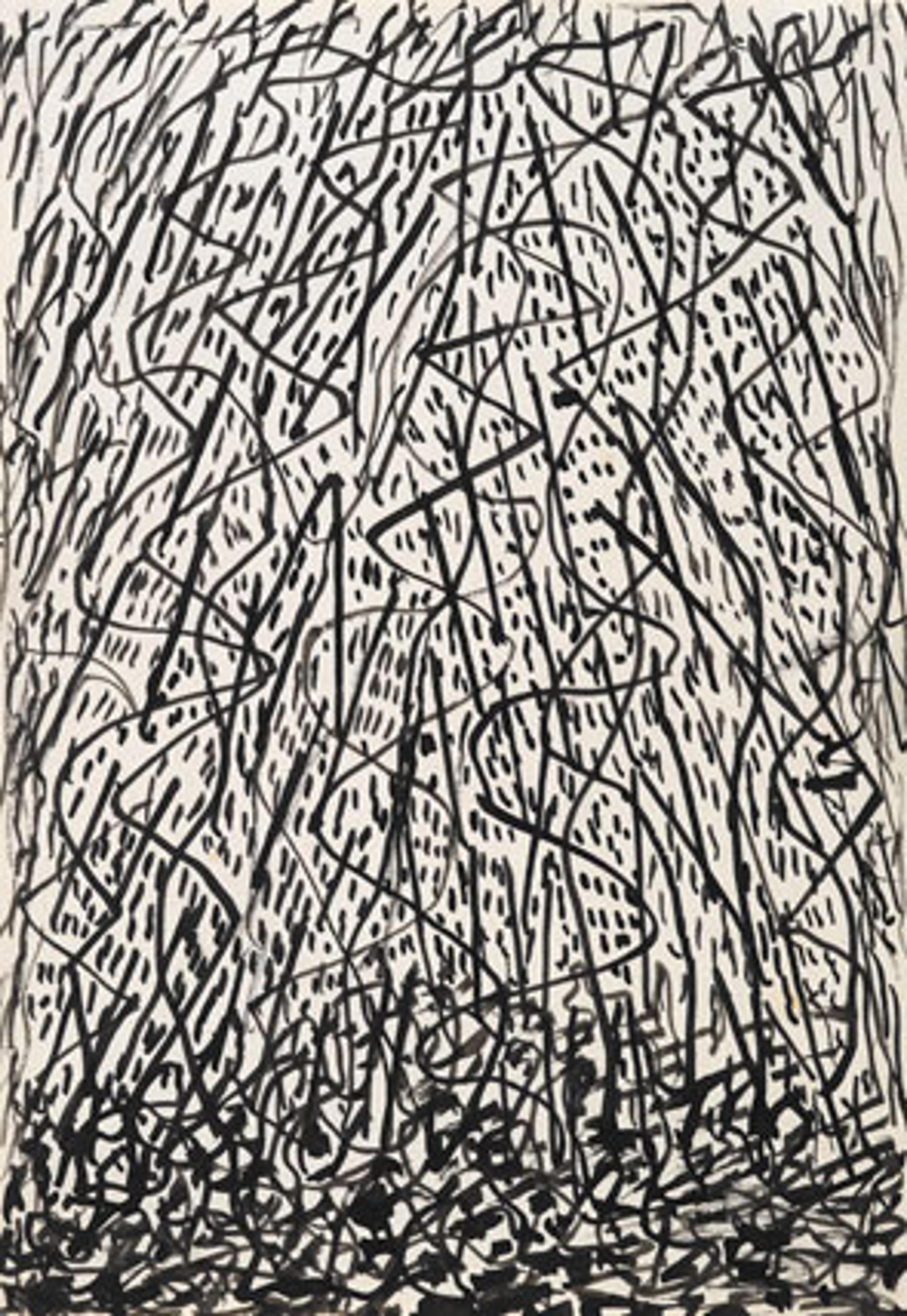 Abraham Walkowitz (American, b. Siberia, 1878–1965). Improvisations of New York, 1914. Ink on paper mounted to backing paper, 101⁄2 x 71⁄4 in. (26.7 × 18.4 cm). Brooklyn Museum, Bequest of Mrs. Carl L. Selden, 1996.157.31