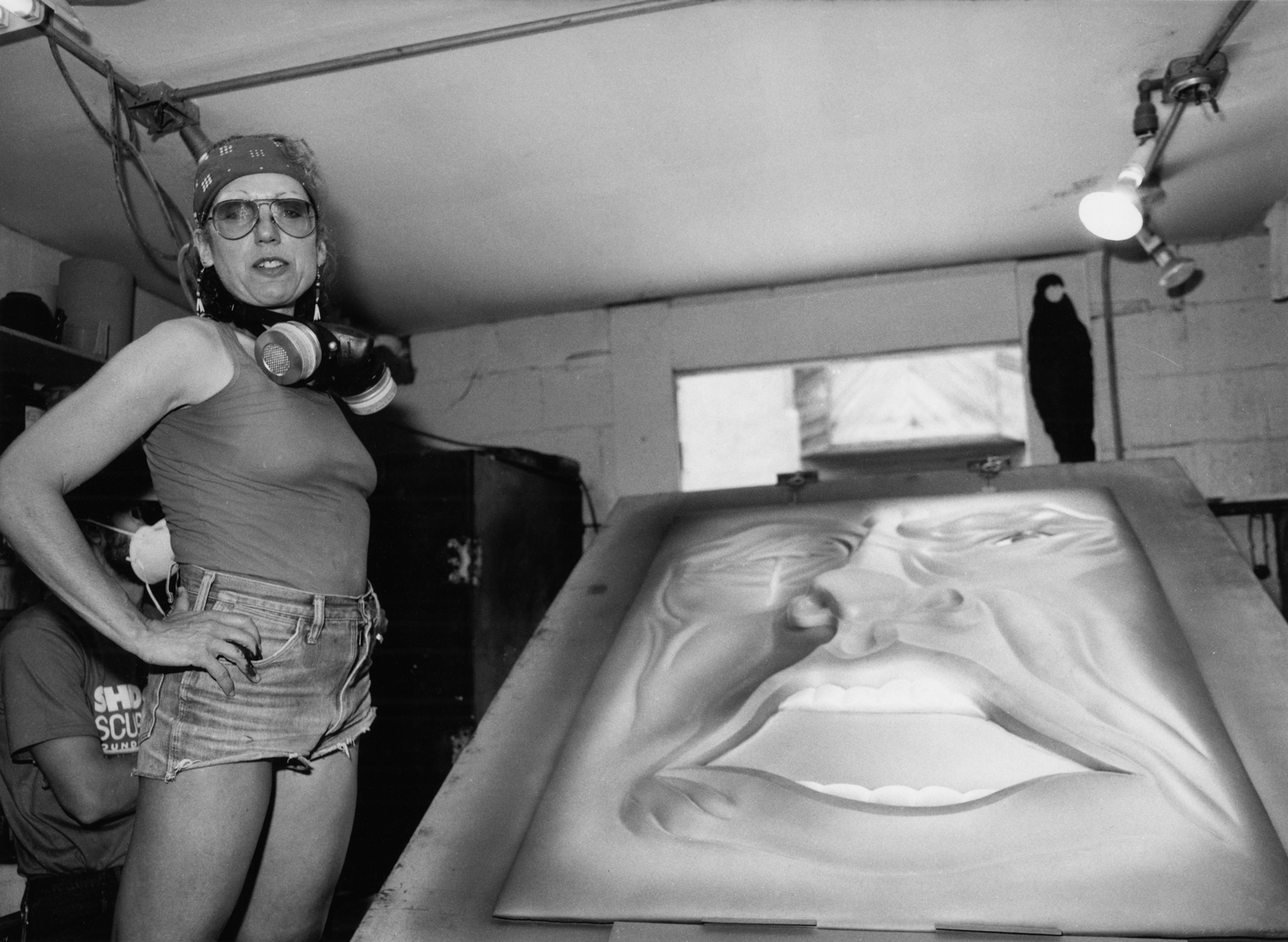 Judy Chicago with Doublehead, New Mexico, 1987. (Photo: Donald Woodman)